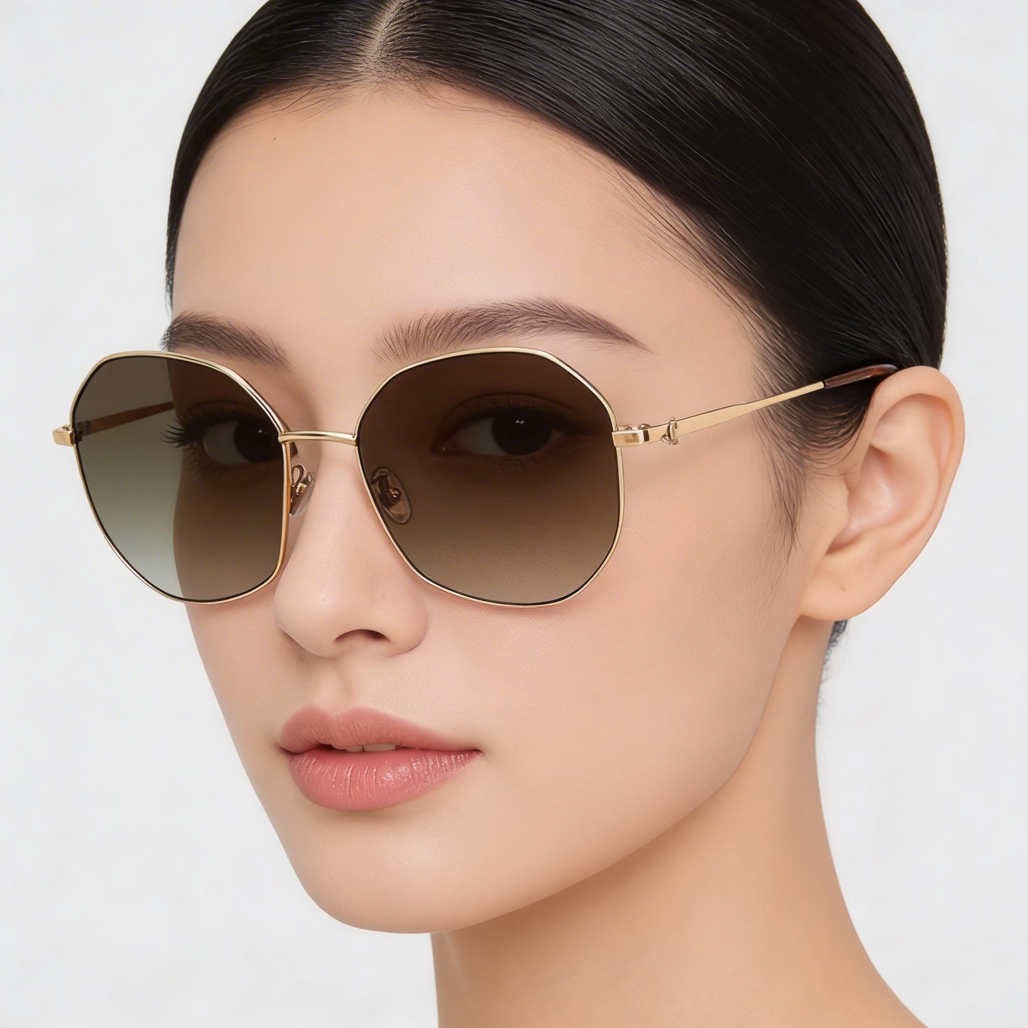 Jimmy Choo Astra/F/SK 000 Women's Stainless Steel Rose Gold 100% UVA/UVB Protected Sunglasses 58mm, Photo 4