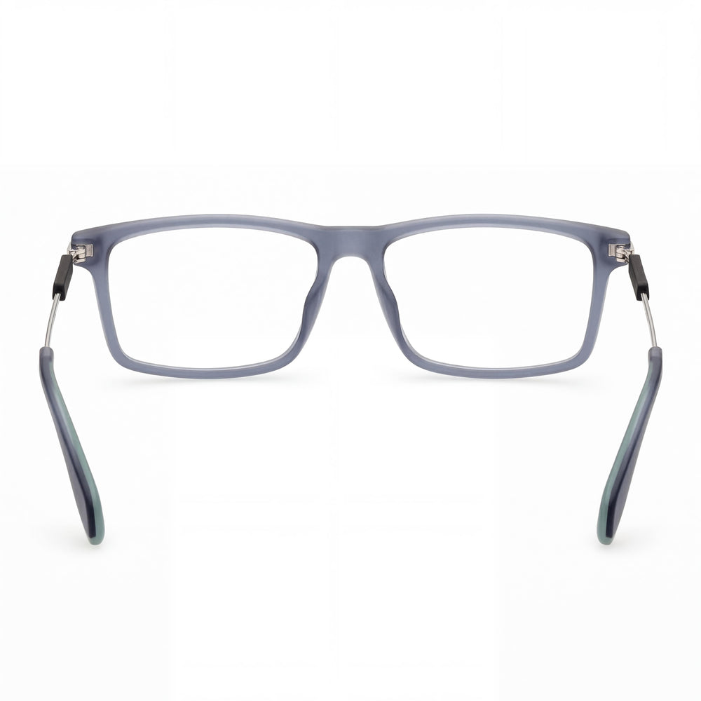adidas Casual Men’s Injected Frame Matte Blue Optical Eyeglasses with Clear Demo Lenses, Prescription Ready, Size 54