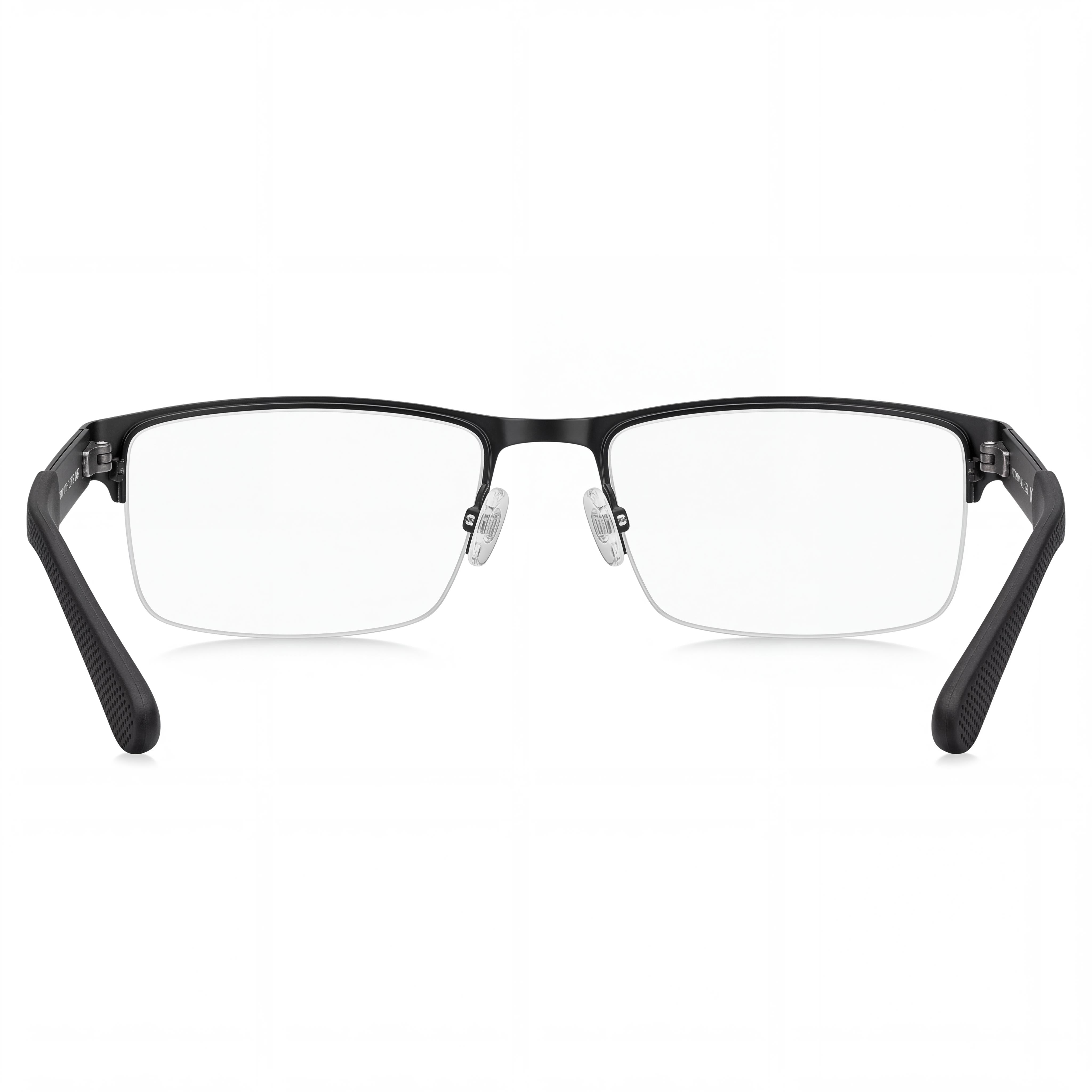 Tommy Hilfiger TH 1524 Rectangular Unisex Matte Black Plastic Frame Eyeglasses 55mm Lens, 18mm Bridge, Photo 3