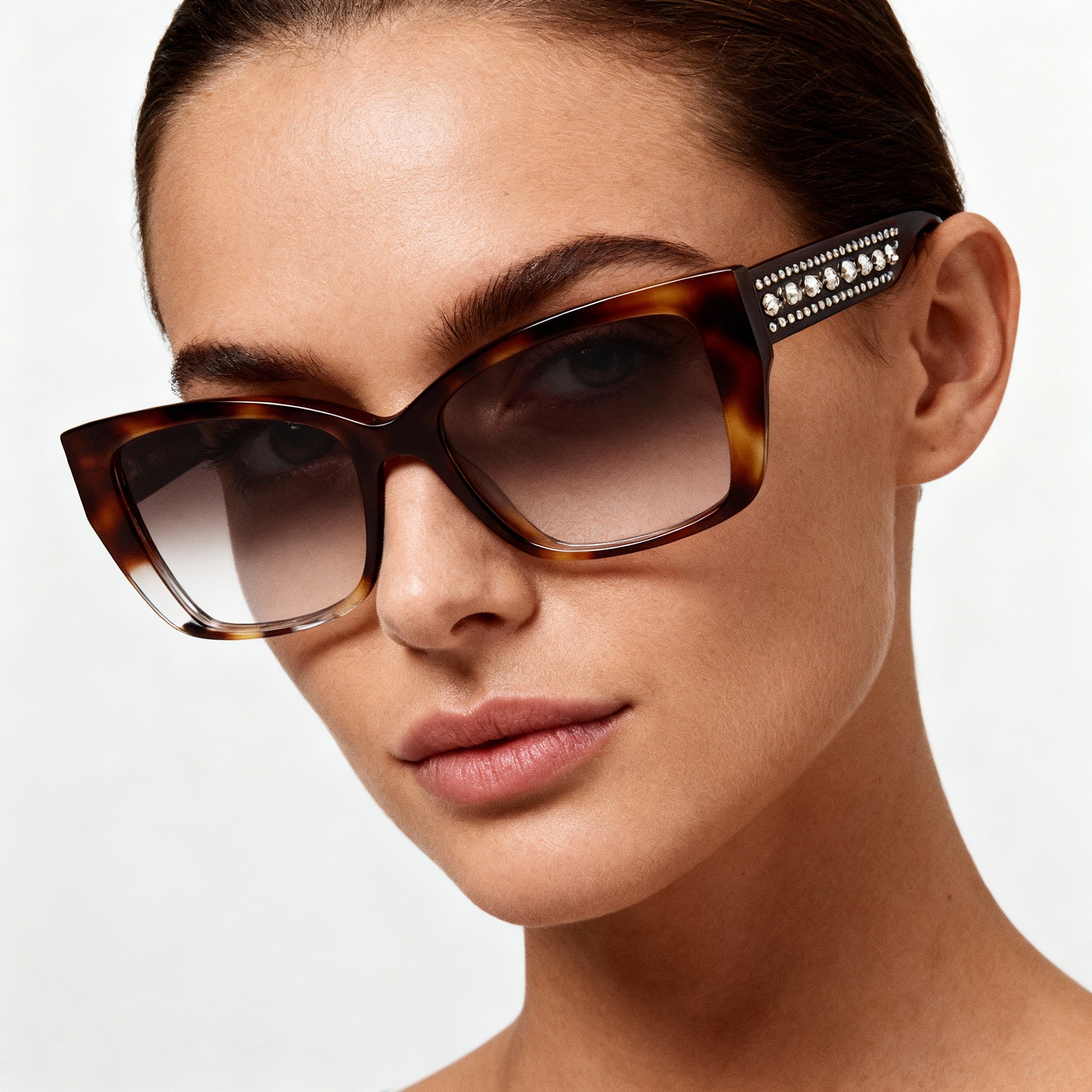 Swarovski SK5452 Women's Casual Dark Havana Plastic Frame Optical Frames 52mm Lens Width, Photo 4