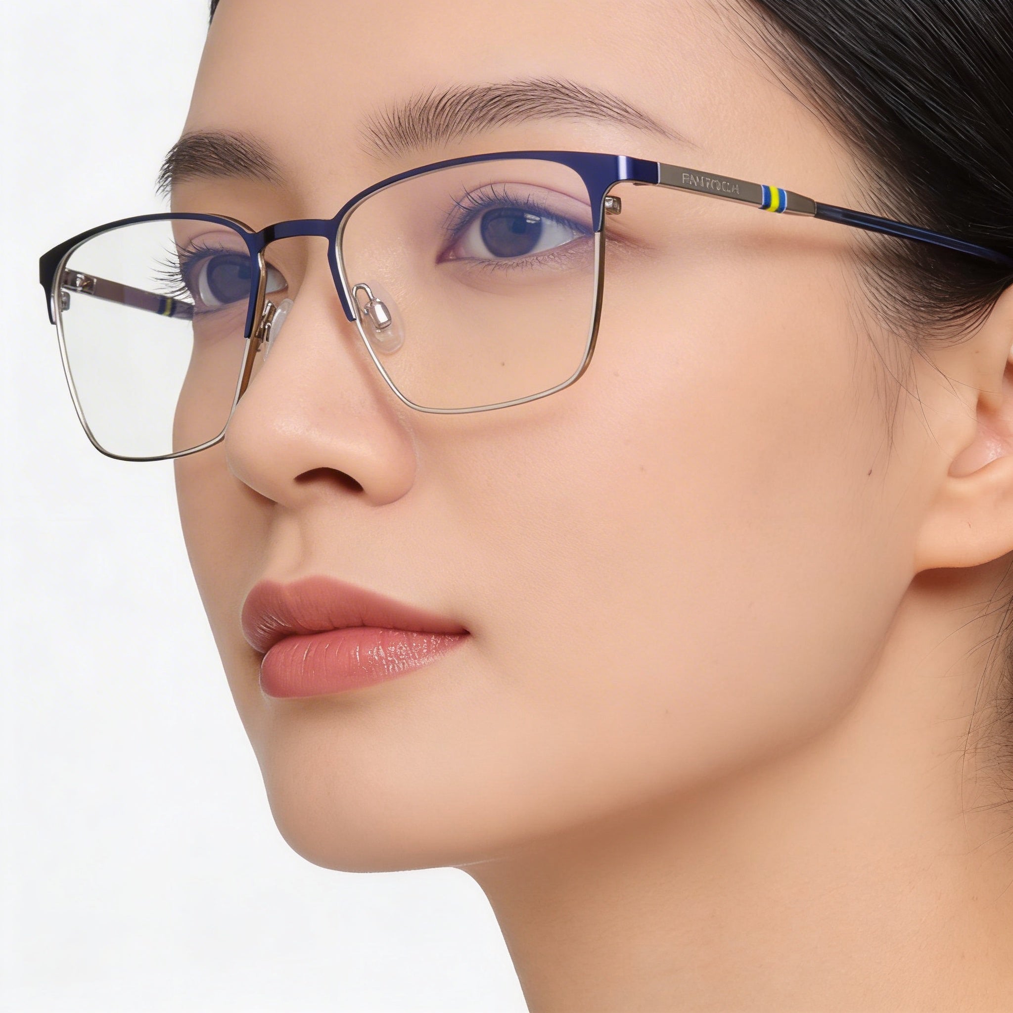 Nautica Women's Matte Navy Optical Eyeglass Frames | Clear Demo Lenses Ready for Custom Prescription, Photo 5