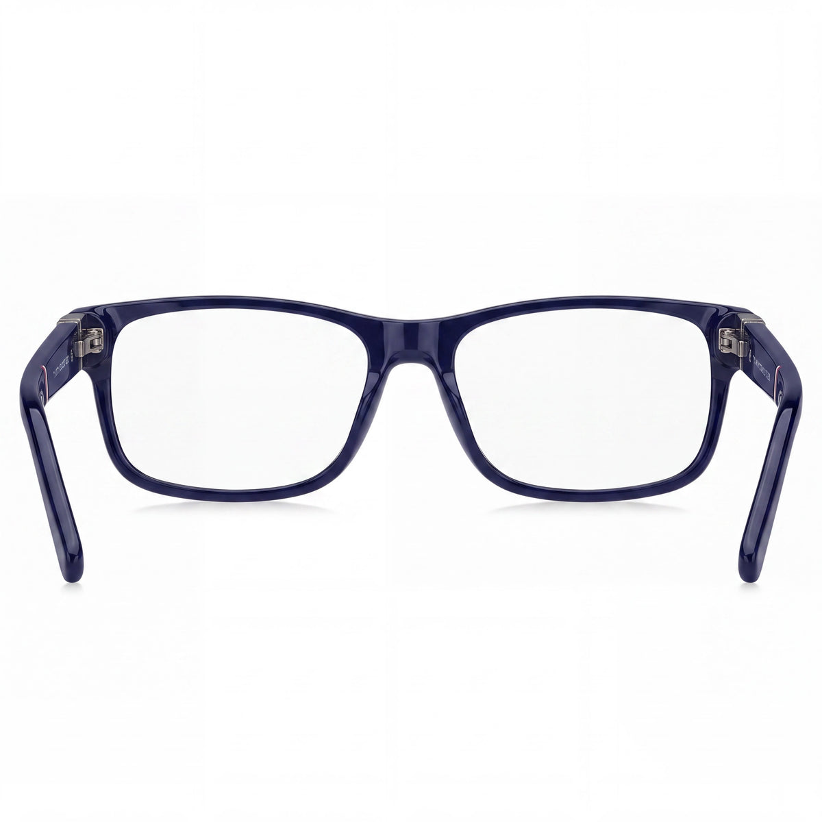 Tommy Hilfiger Men's Modern Eyeglasses - Blue Acetate Rectangle Full Rim Frame, 57mm Lens, Photo 3