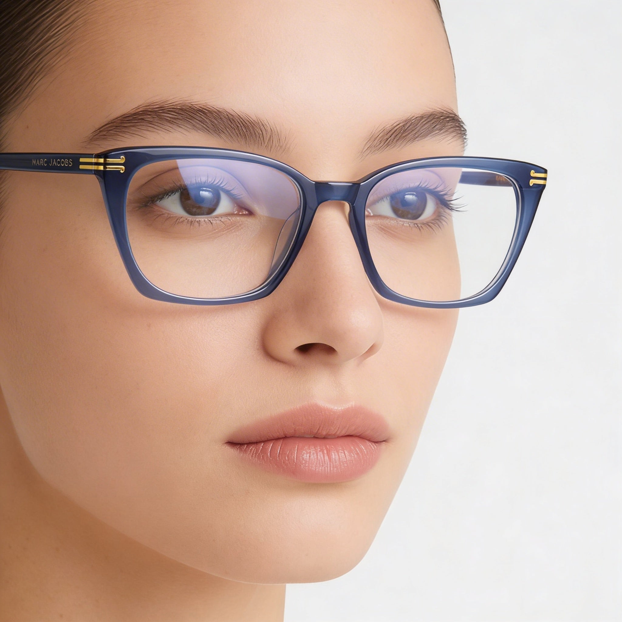 Marc Jacobs Mj 1096 Women's Blue Plastic Frame Sunglasses with Polycarbonate Lenses and 54mm Lens Width, Photo 3