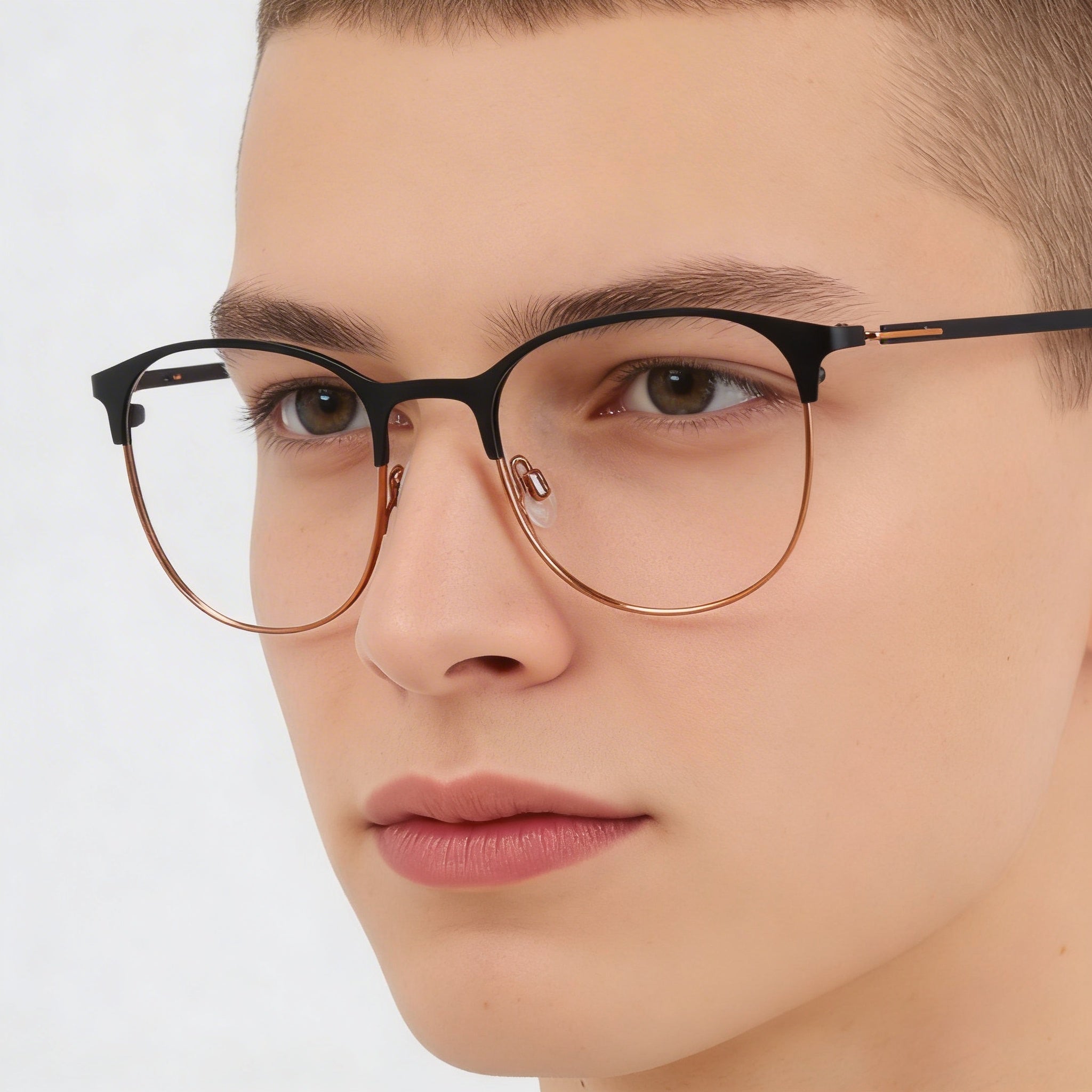 Gafas Flexon Casual Unisex de Titanio con Lentes Transparentes de Demostración, Aptas para Receta, Negro Mate 30-130-80, Photo 4