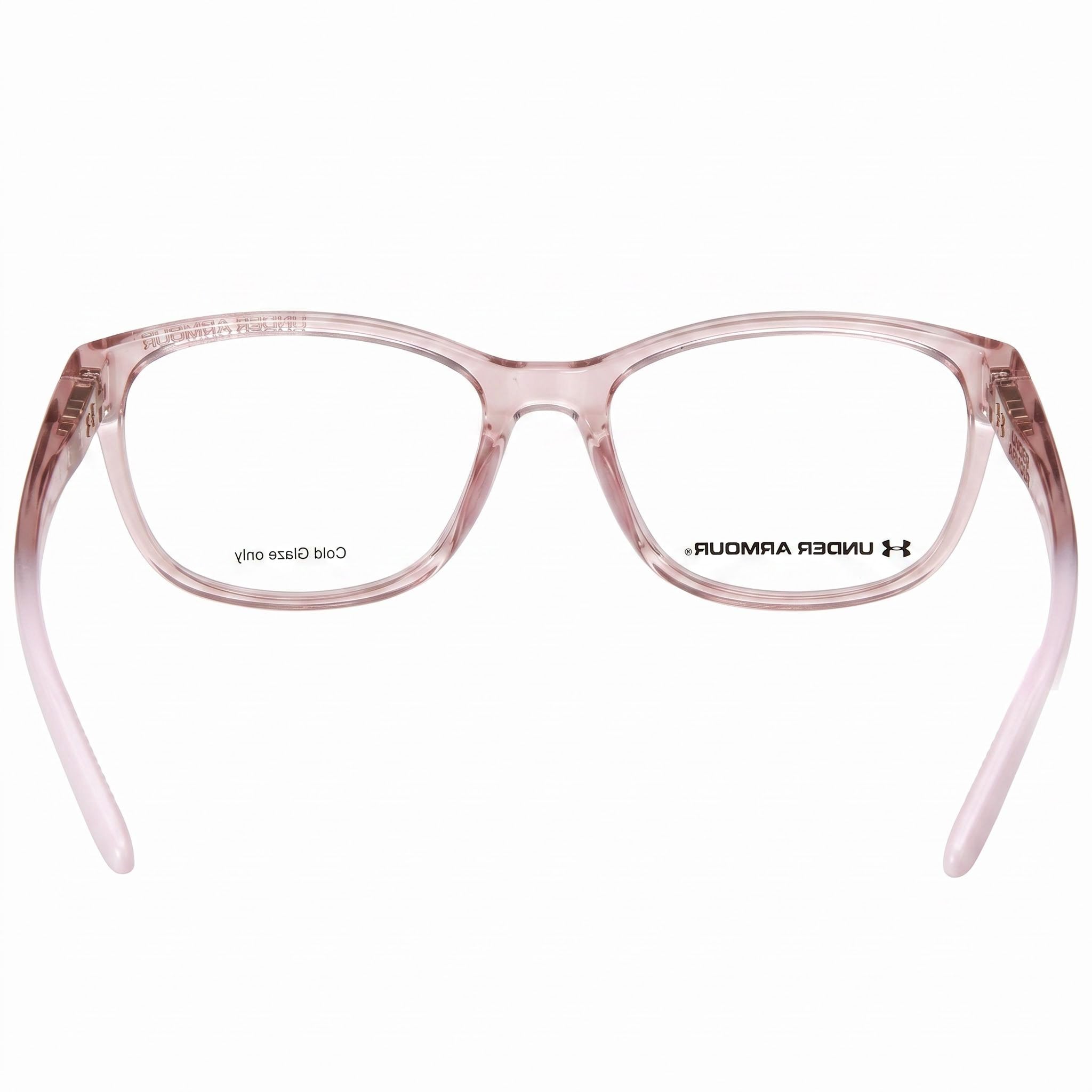 Under Armour Women's Ua 5025 Rectangular Optical Frames in Polyamide Crystal Pink, 53mm, Photo 4
