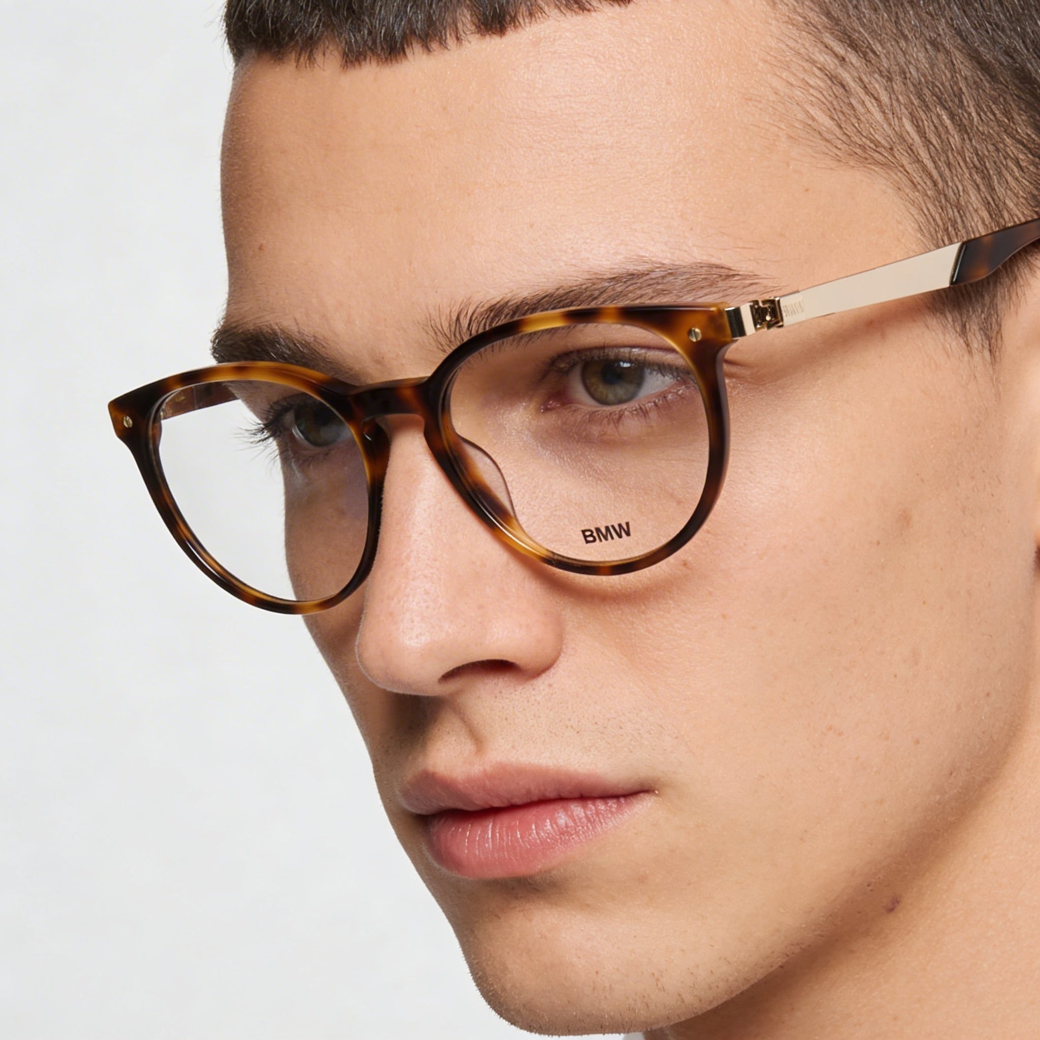 BMW Bw5003-h Men's Plastic Dark Havana Eyewear 54-17-145, Photo 4