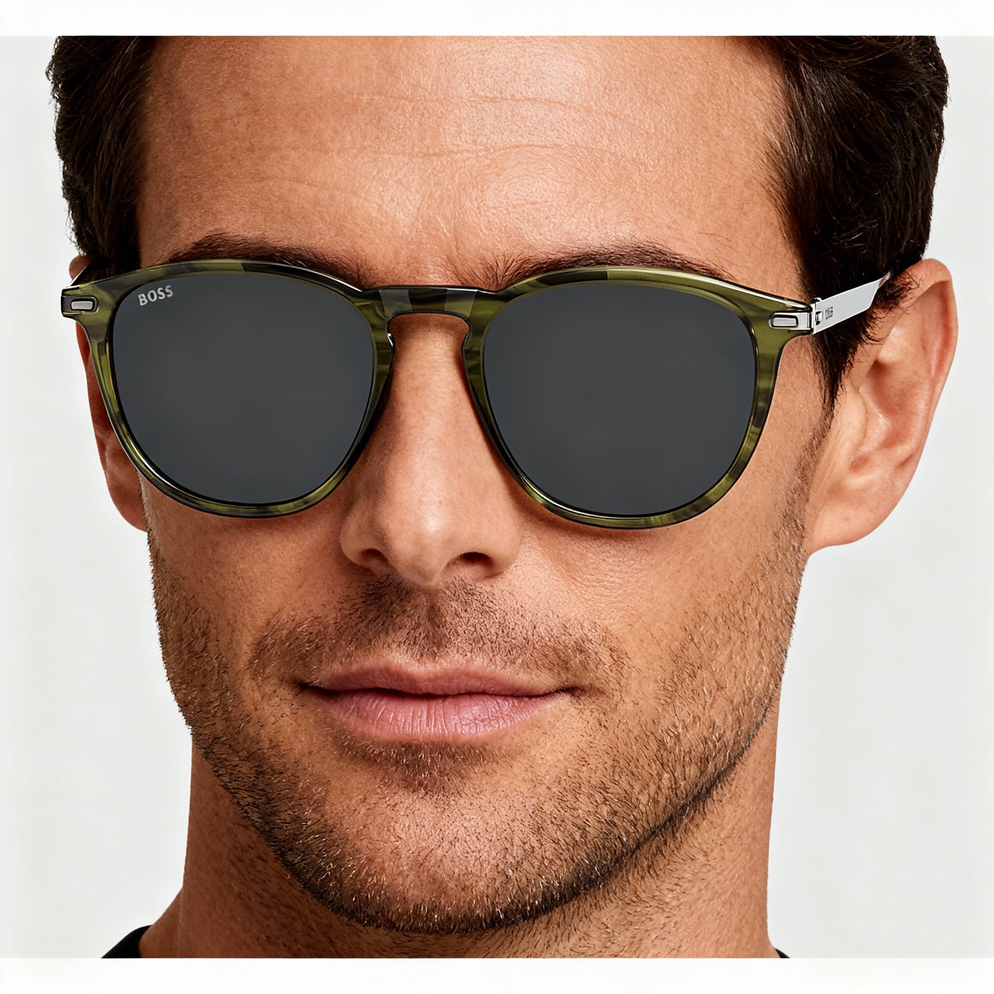 Hugo Boss Boss 1639/S Men's Light Acetate Grey Frame 52mm Grey Non-Polarized 100% UV Protection Sunglasses, Photo 3