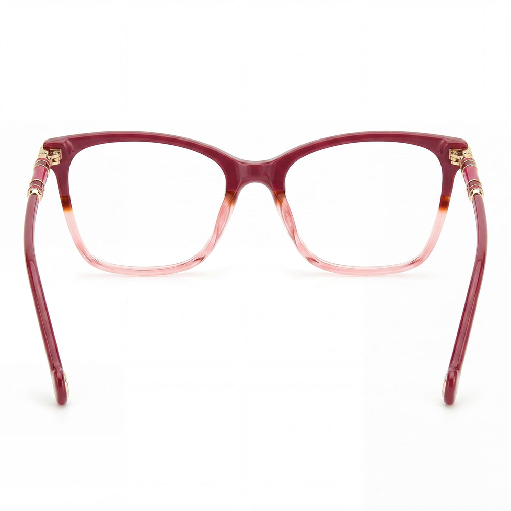Carolina Herrera Modern Women's Cat Eye Acetate Frame Optical Eyeglasses Cherry Havana 53mm
