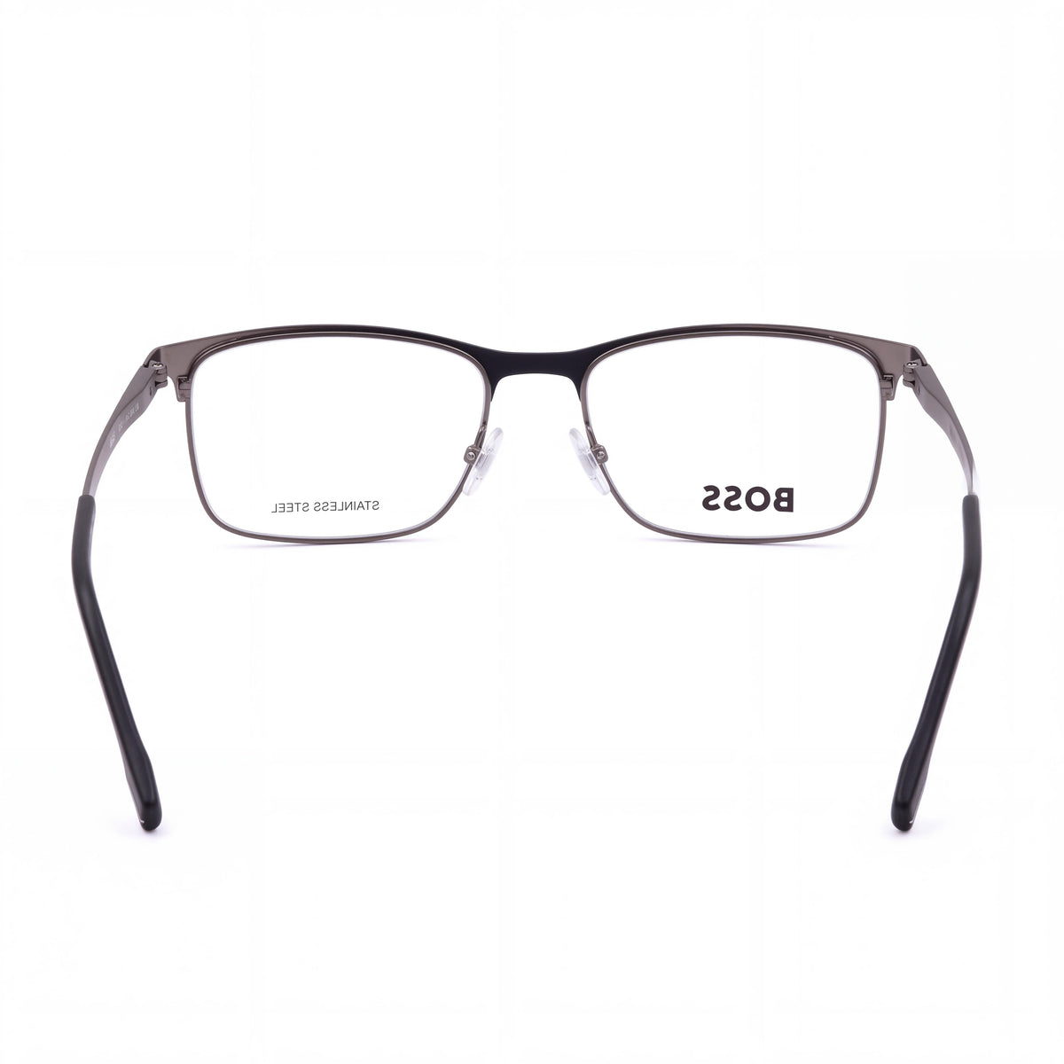 Gafas Hugo Boss 1186 unisex con montura de acero aleado, estilo casual, color negro mate y rutenio, 58 mm, Photo 3