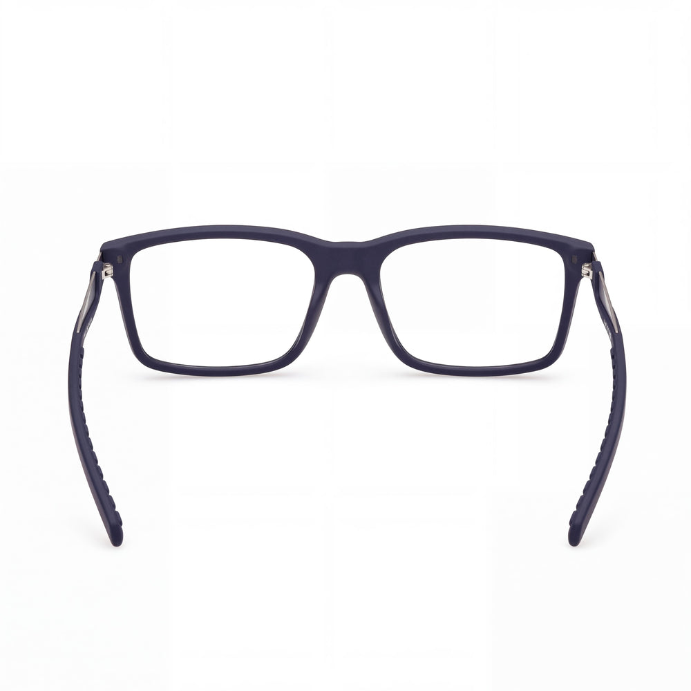 adidas SP5109 Classic Unisex Injected Frame Eyewear, Transparent Polycarbonate Lenses, Matte Blue 55/16/140