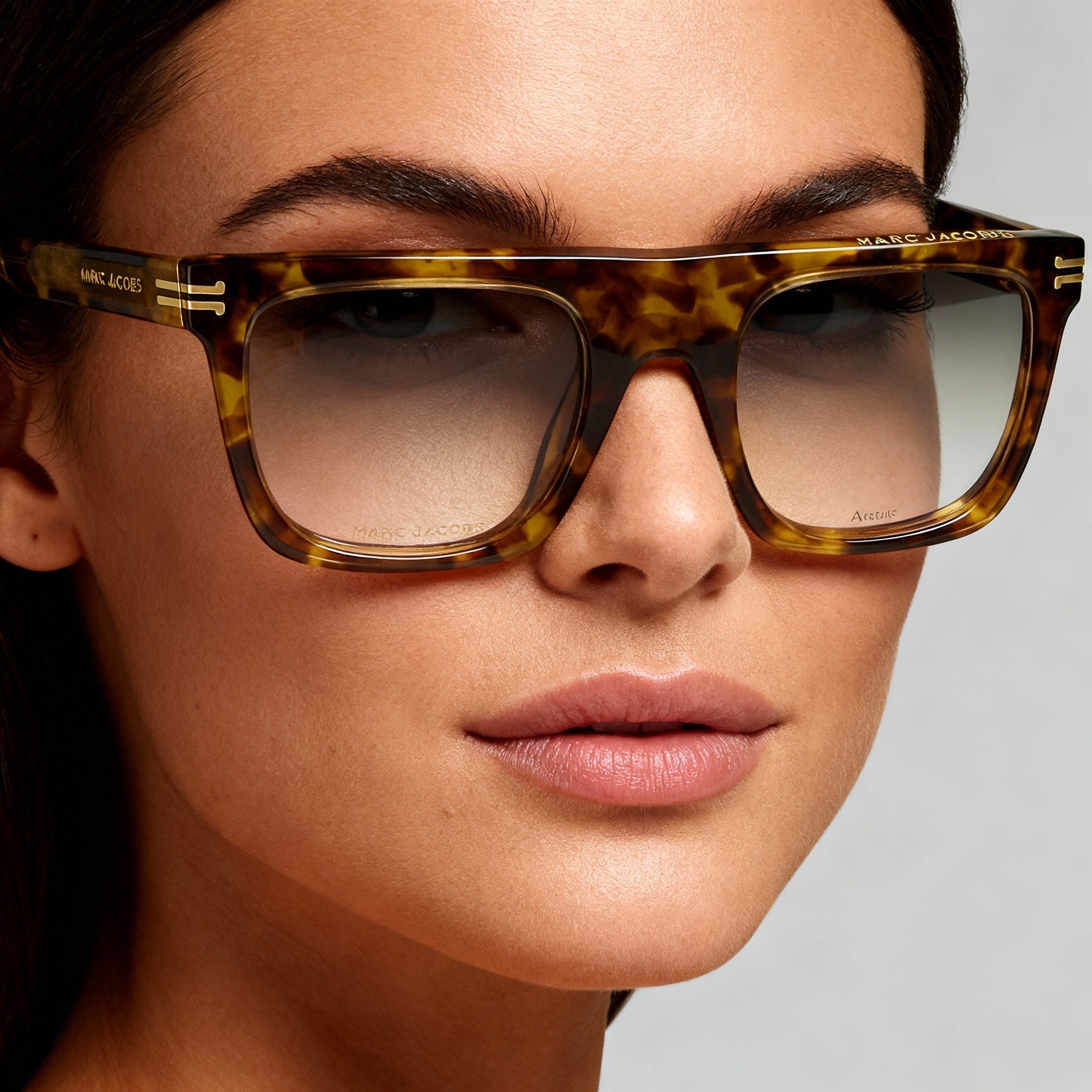 Marc Jacobs Contemporary MJ 1063 Women's Acetate Havana Yellow Non-Polarized Polycarbonate Sunglasses 52mm, Photo 3