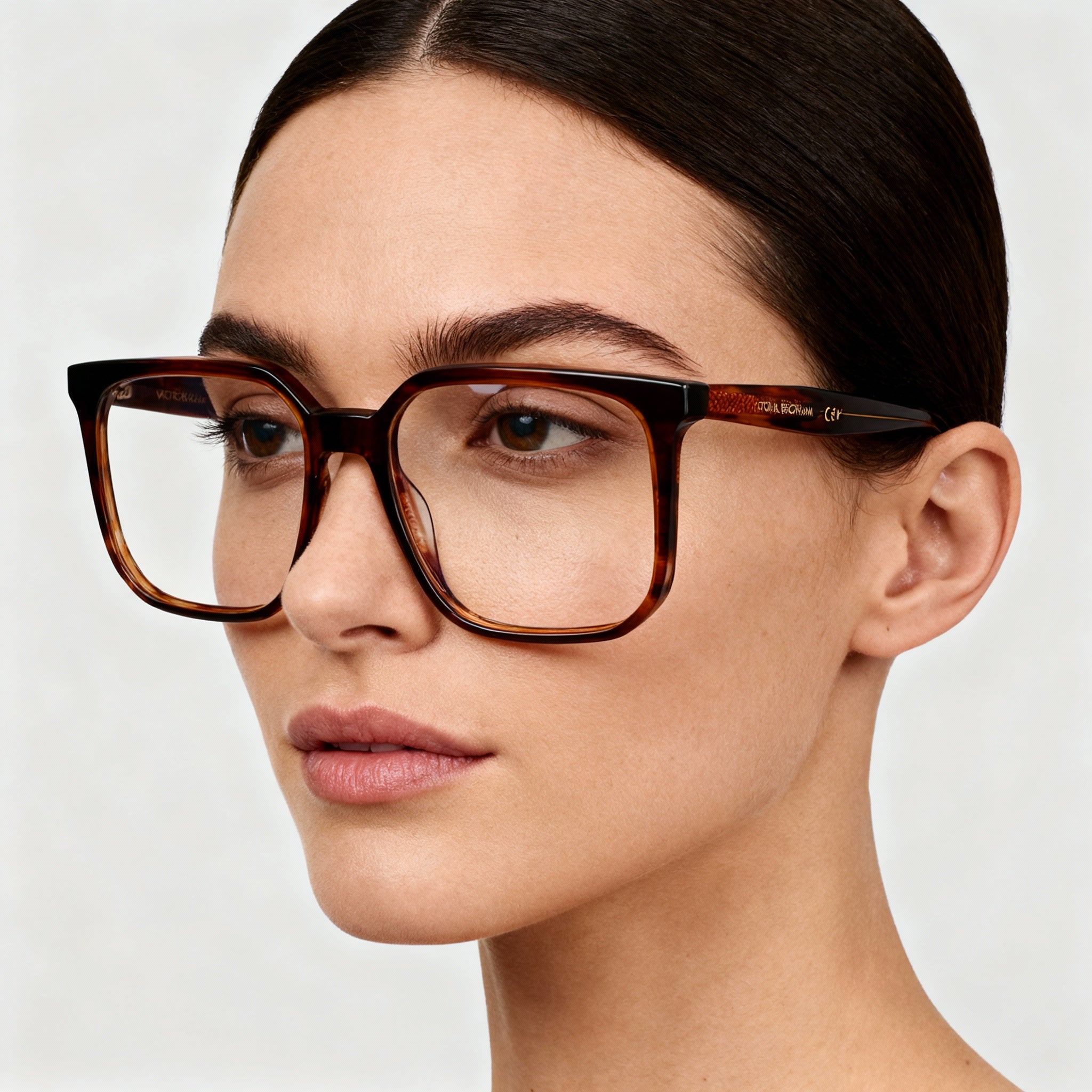 Victoria Beckham VB2673 Women's Rectangle Brown Horn Ophthalmic Eyeglasses Lens 54mm Bridge 17mm Temple 140mm, Photo 4
