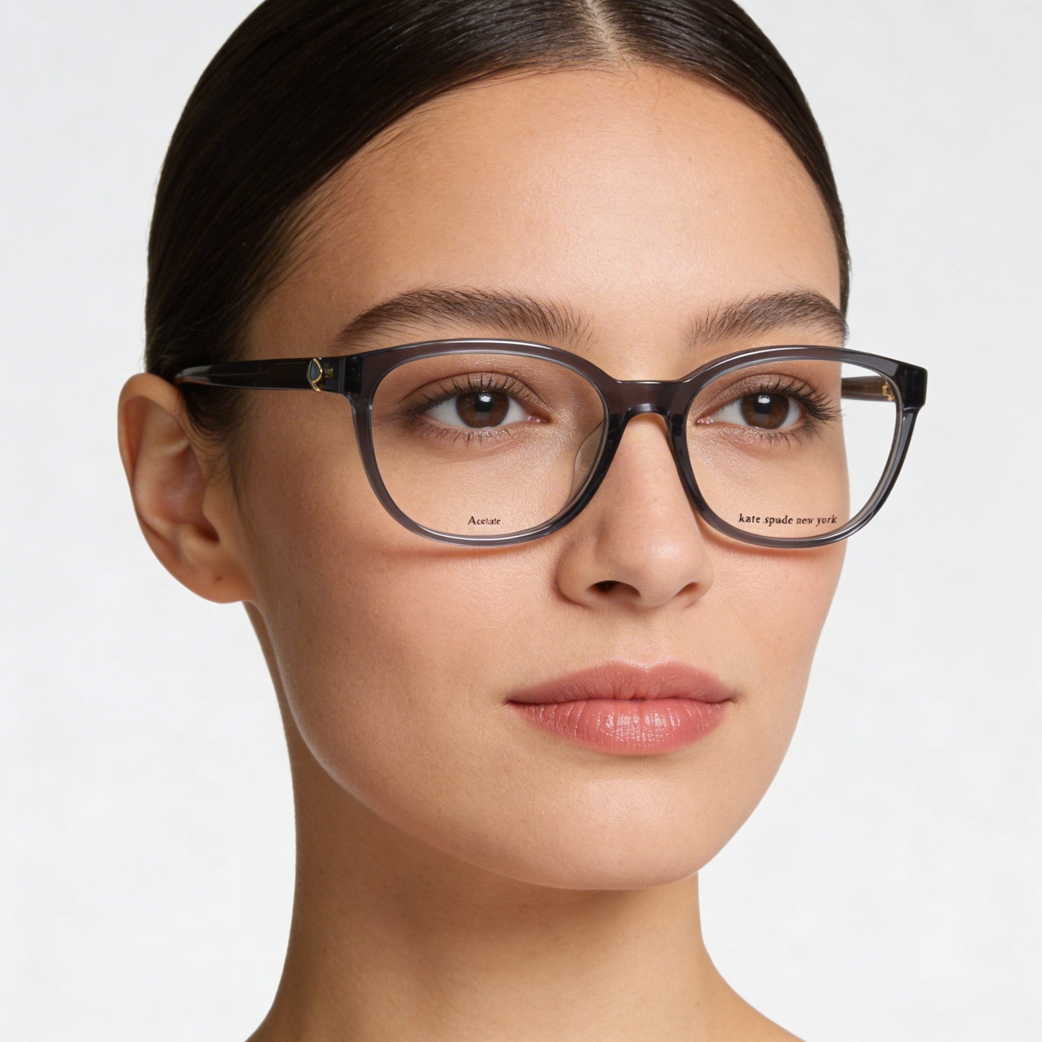 kate spade new york Fashion Glasses Women's Black Plastic Frame Clear Polycarbonate Lenses 52-16-140mm, Photo 4