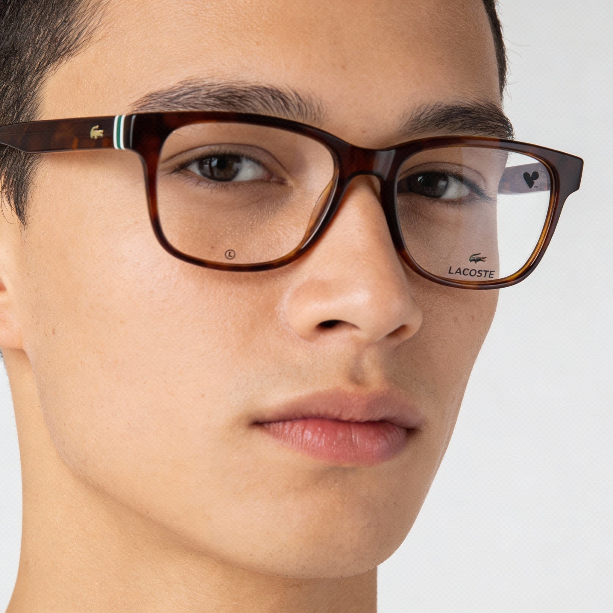 Lacoste Modern Unisex Metal Frame Havana Blonde Polycarbonate Eyewear 54-18-145, Photo 2