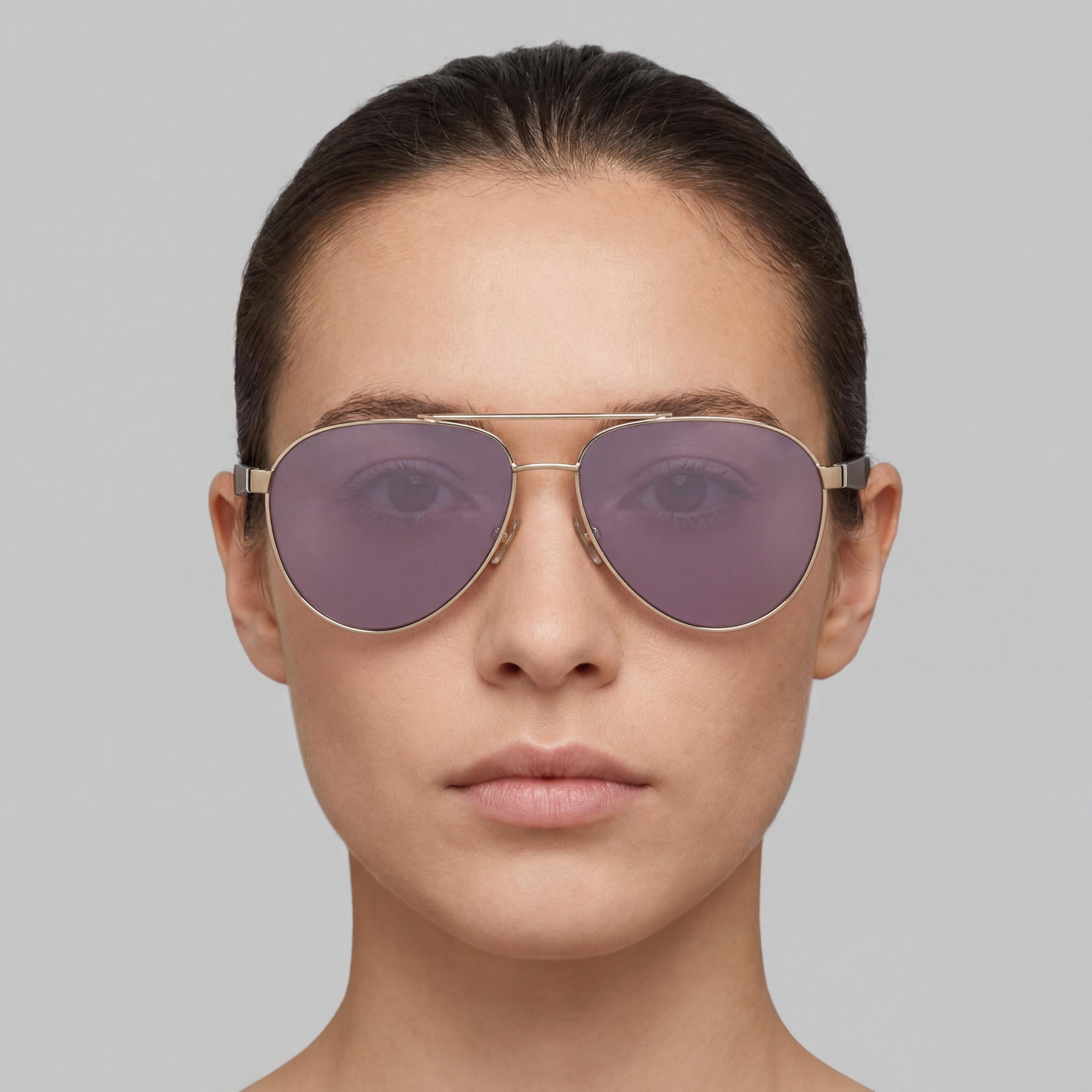 Hugo Boss Gafas de sol unisex modernas de acero aleado, marco degradado en oro, negro y azul, lentes degradadas en amarillo y azul con protección UV, 60 mm, Photo 5