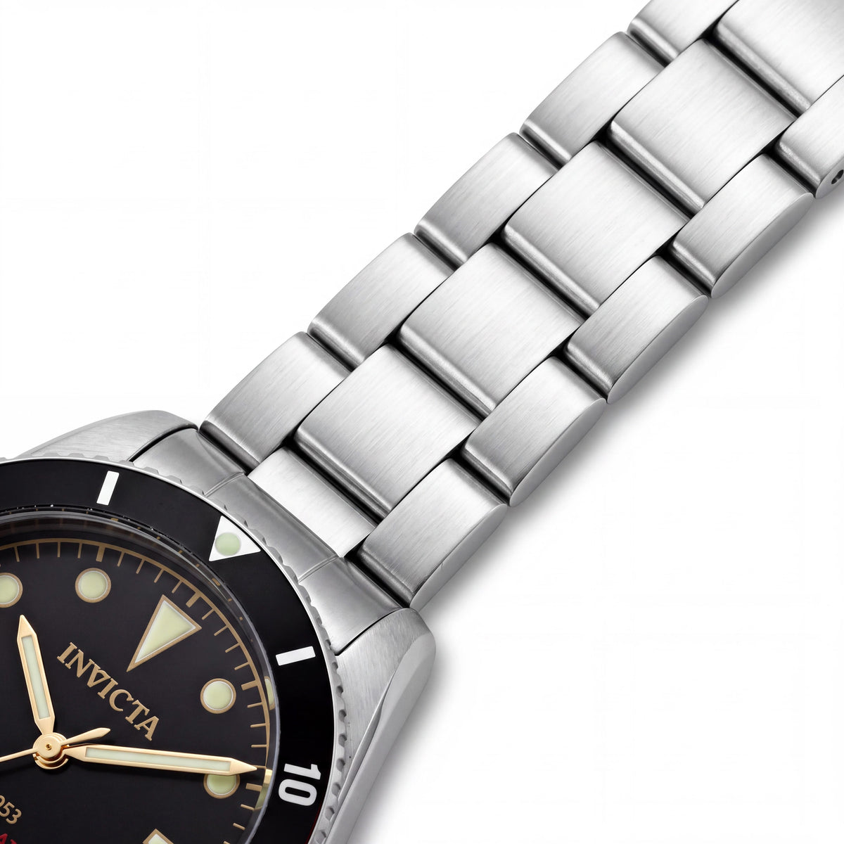 Invicta VINTAGE Pro Diver 34334 Reloj automático de acero inoxidable de 40 mm con esfera negra y resistencia al agua de 20 ATM, con brillo en la oscuridad, para hombre, Photo 3