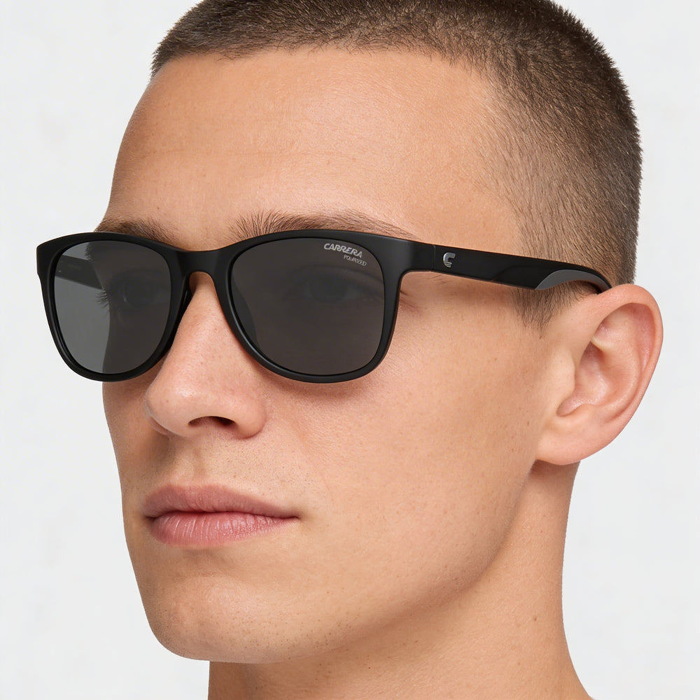 Gafas de sol Carrera 8054/S de hombre, de nailon mate negro inyectado-GrilL. 100% protección UV, 52 mm