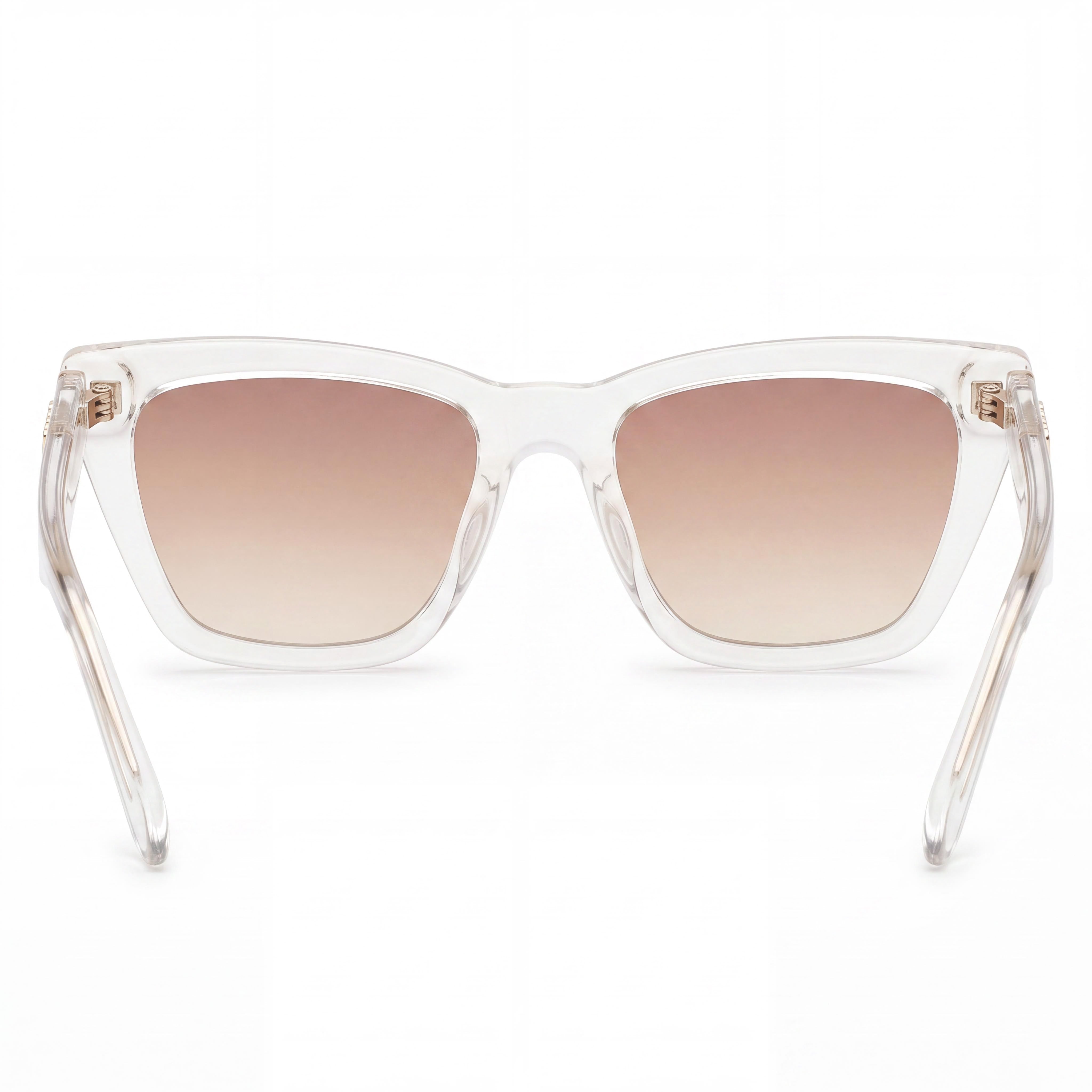 QUAY AUSTRALIA Call the Shots Women's Cat Eye Clear Frame Sepia Lenses UV Protection Sunglasses 145-19-150, Photo 4