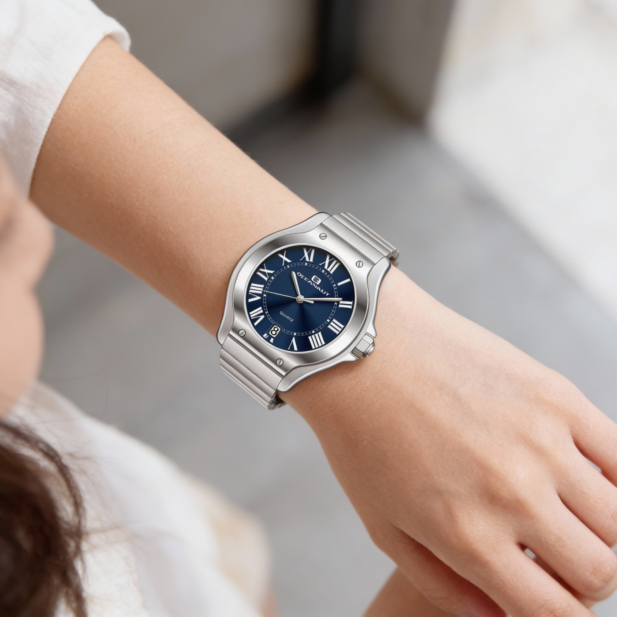 Reloj Oceanaut para mujer con movimiento de cuarzo, acero inoxidable, esfera azul y resistente al agua., Photo 4