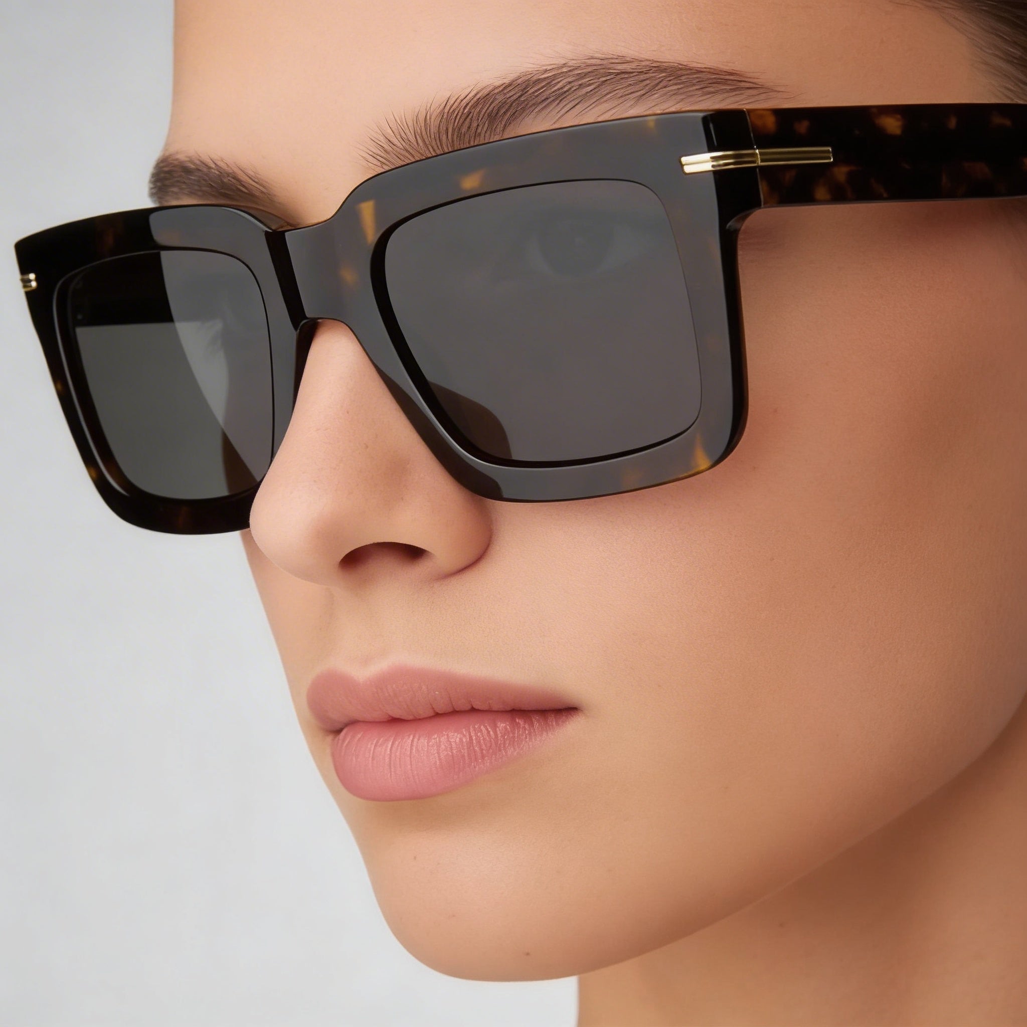 Hugo Boss Modern Aluminium Frame Havana Unisex Non-Polarized UV Protection Sunglasses 51mm, Photo 4