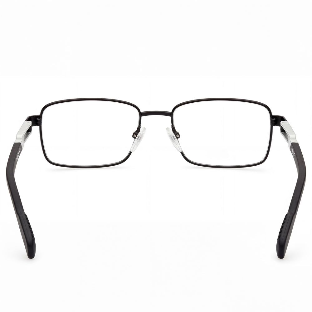 Adidas Sp5025 Men's Matte Black Metal Frame with Clear Polycarbonate Lenses Eyewear 55mm