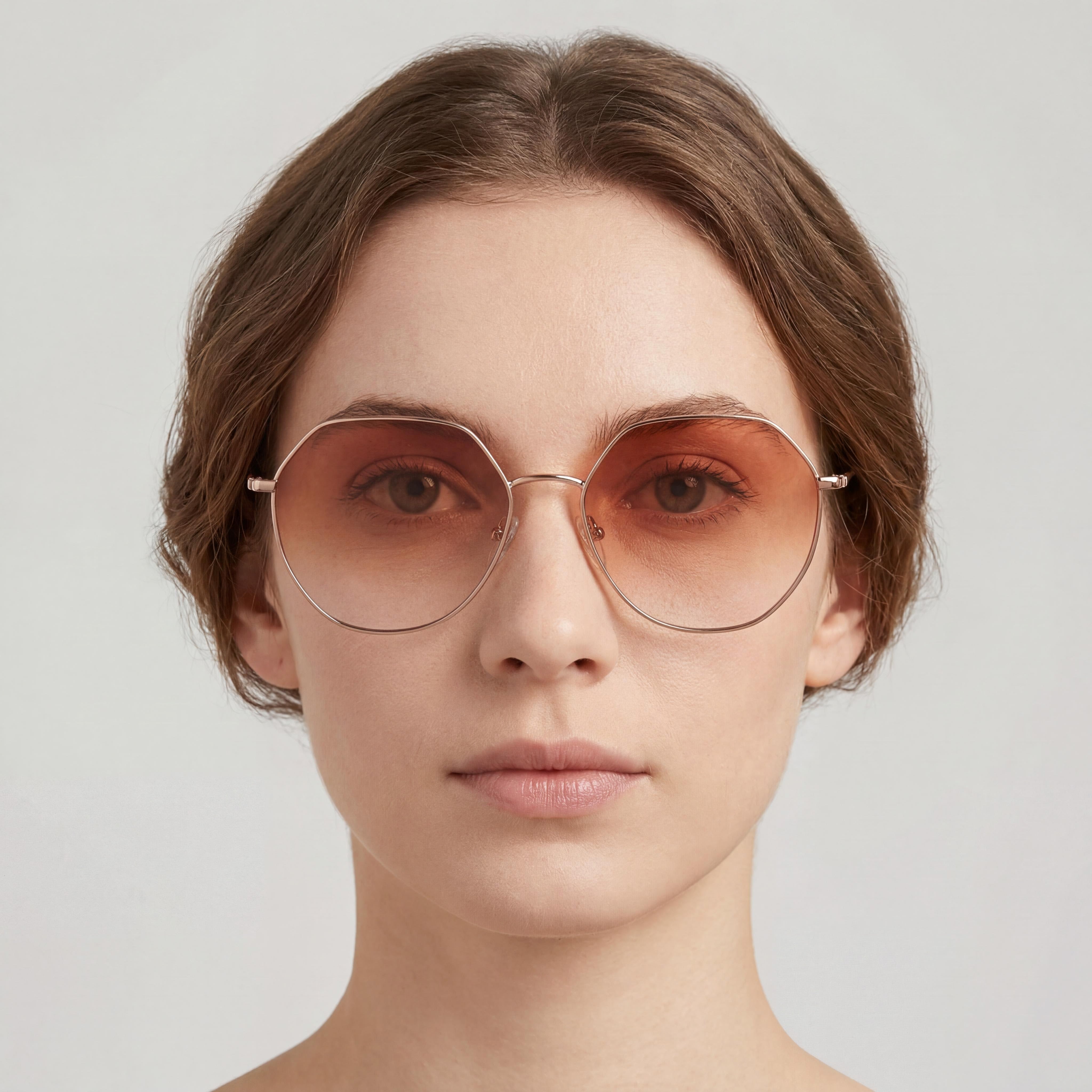 Gafas de sol Longchamp LO154S para mujer, informales, montura de metal, lentes de policarbonato, oro rosa ladrillo 60 mm, Photo 4