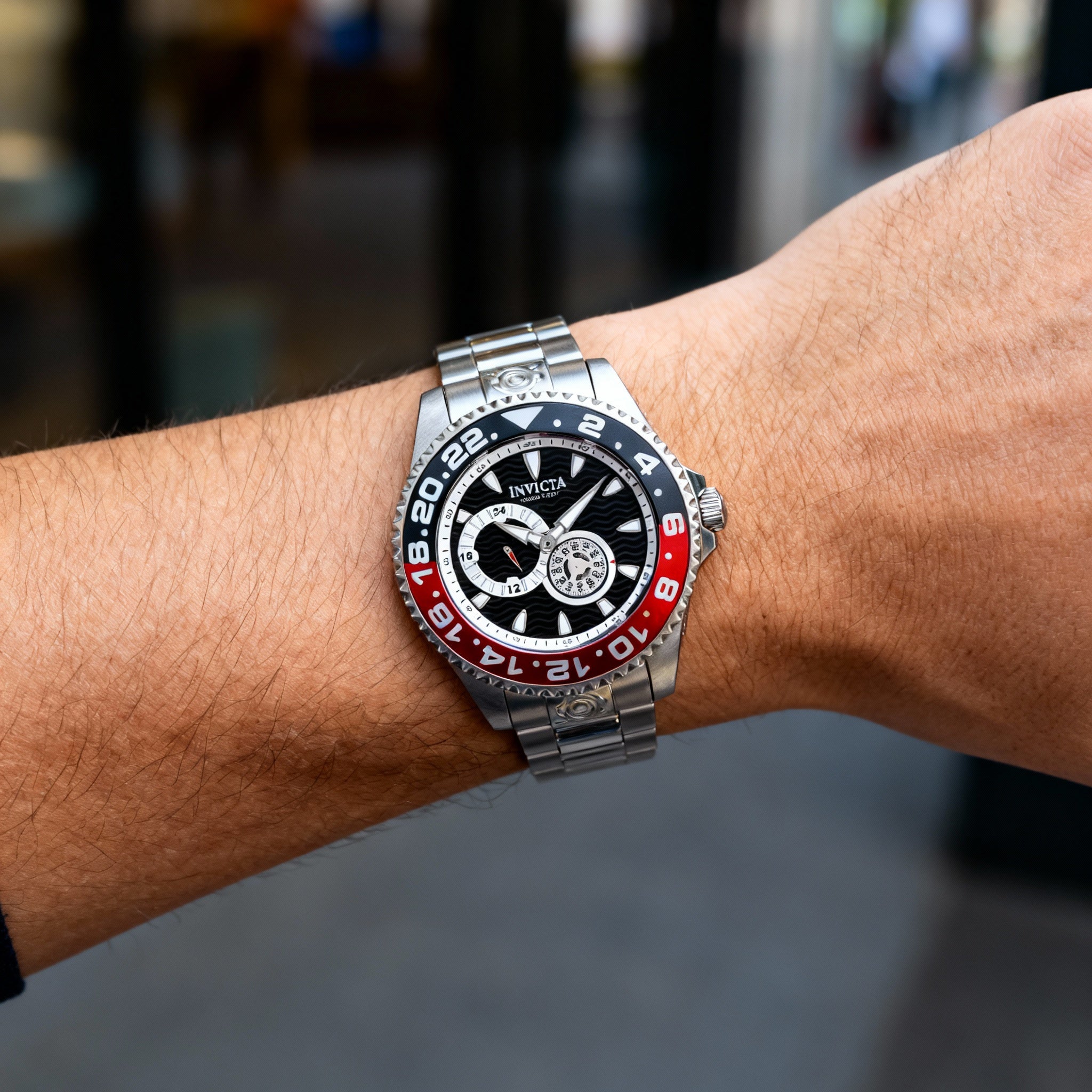 Invicta Grand Diver 47302 Unisex Chronograph Stainless Steel Black Dial Bracelet 47mm