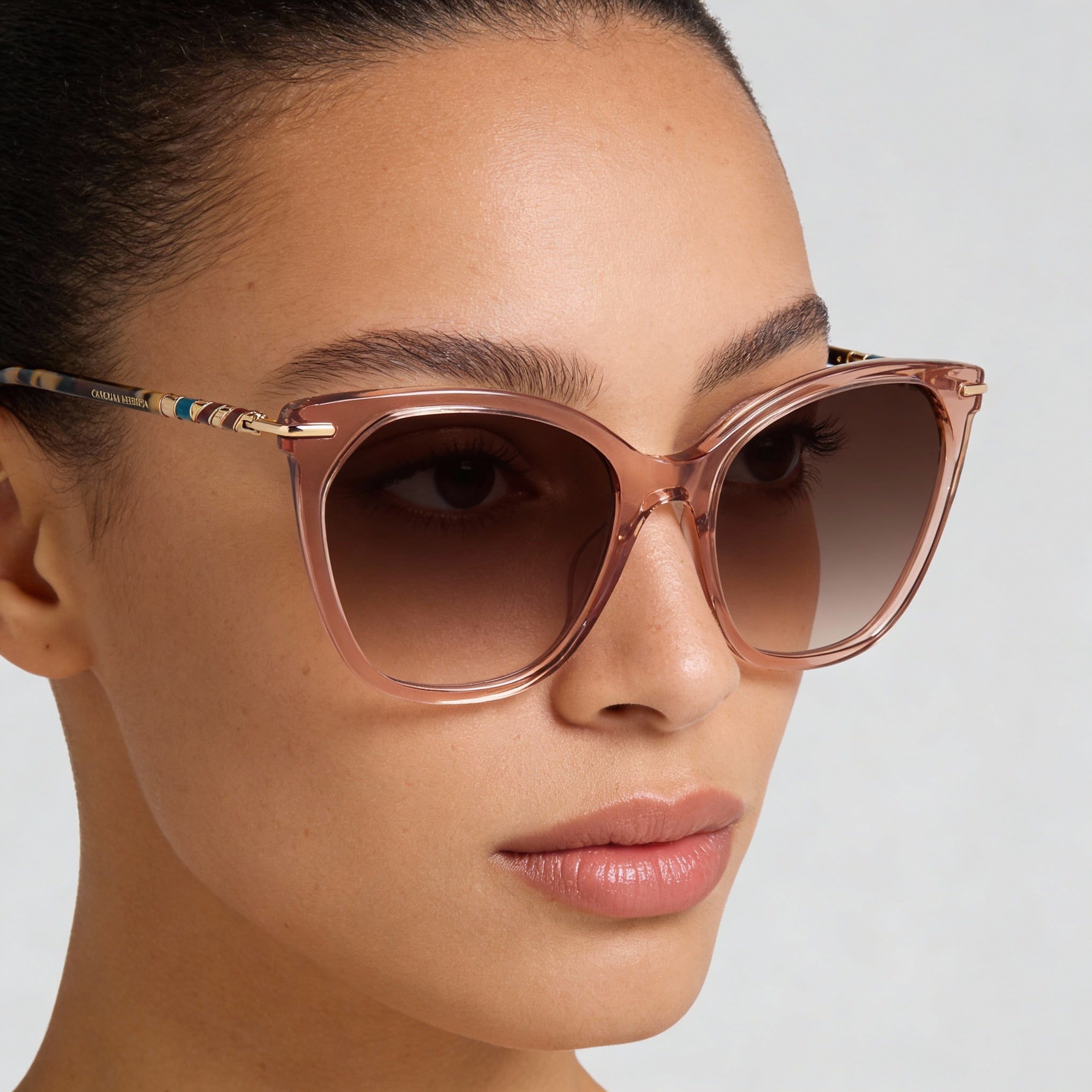 Carolina Herrera Her 0091/S Women's Nude Havana Plastic Brown Gradient 100% UV Protection Sunglasses 56-20-145, Photo 5