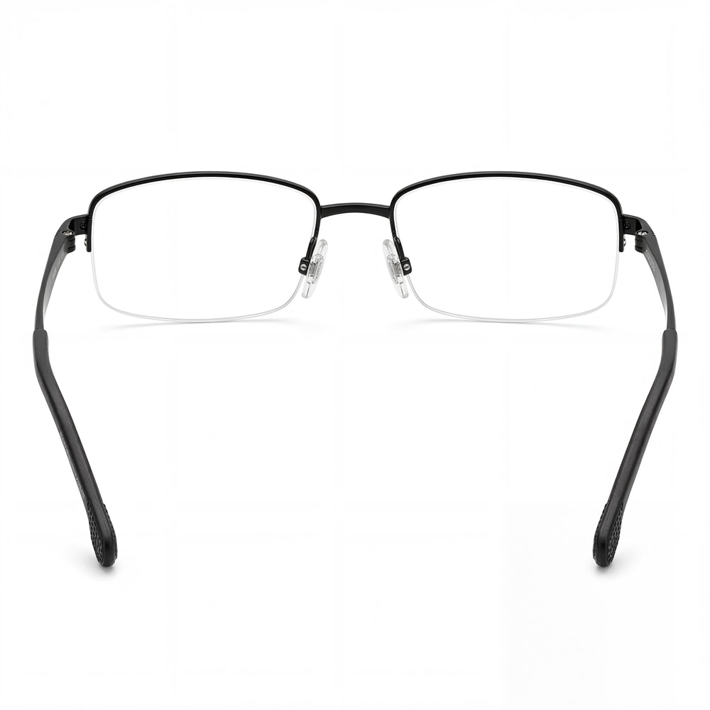 Montura de gafas ópticas unisex Carrera 8860 de metal negro mate para lentes graduadas (ancho de lente de 52 mm)