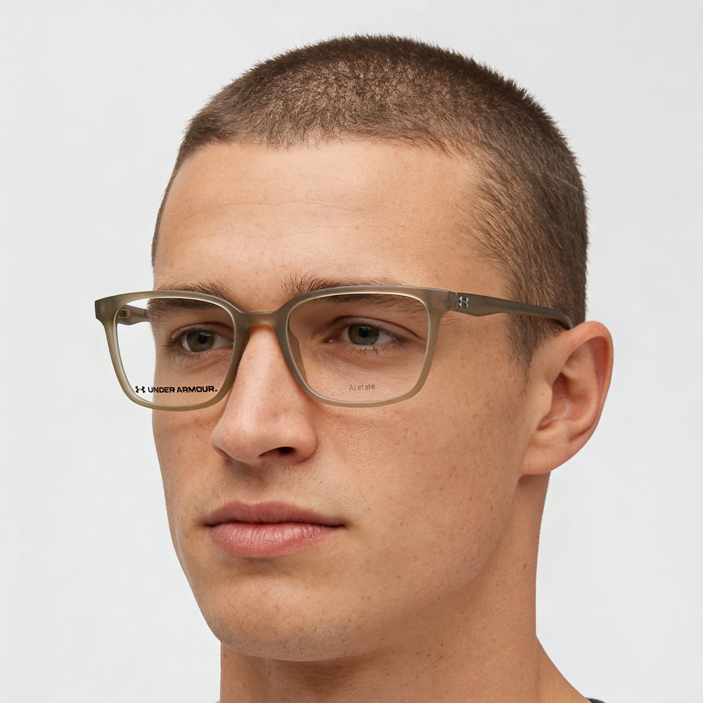 Under Armour Modern Men's Sunglasses, featuring Acetate Frame and Polycarbonate Lenses, Matte Green, 52mm