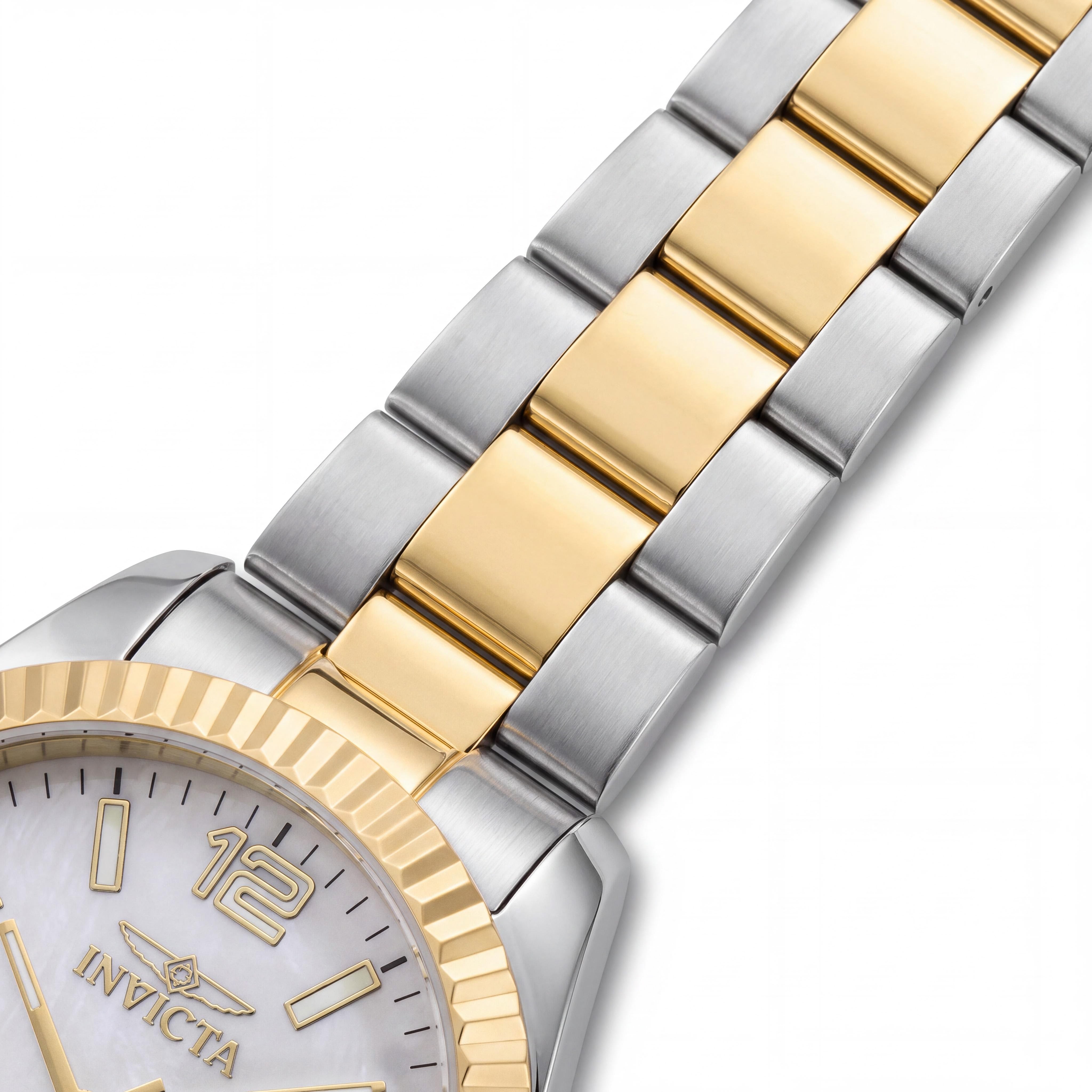 Invicta Specialty 49750 Unisex Silver Stainless Steel Bracelet Quartz Watch, Pearl Dial, 38mm, 5ATM WR, Photo 3