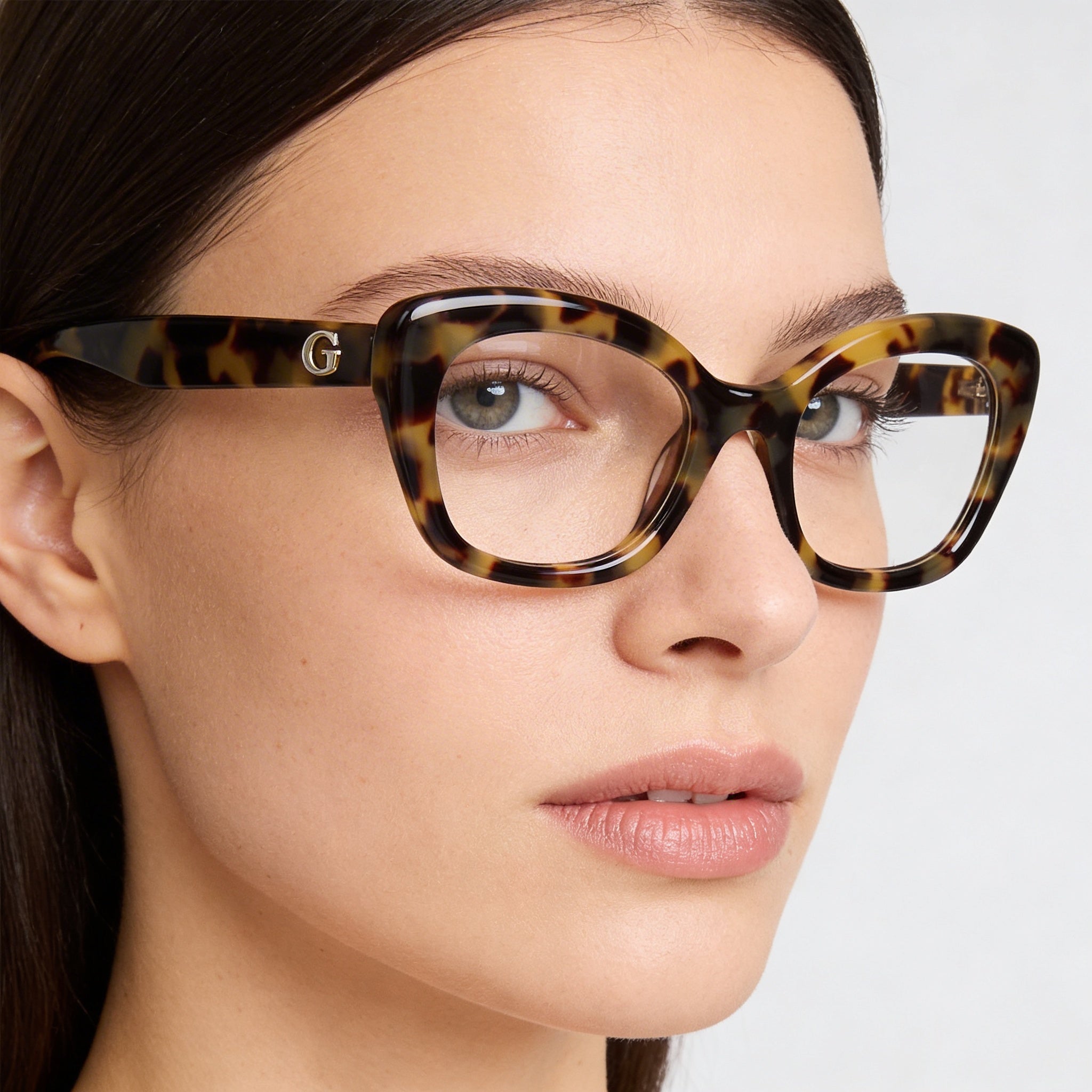 Gafas GUESS Gu50225 para mujer, color rubio habano, con montura de plástico y lentes sin policarbonato, 51 mm, Photo 5