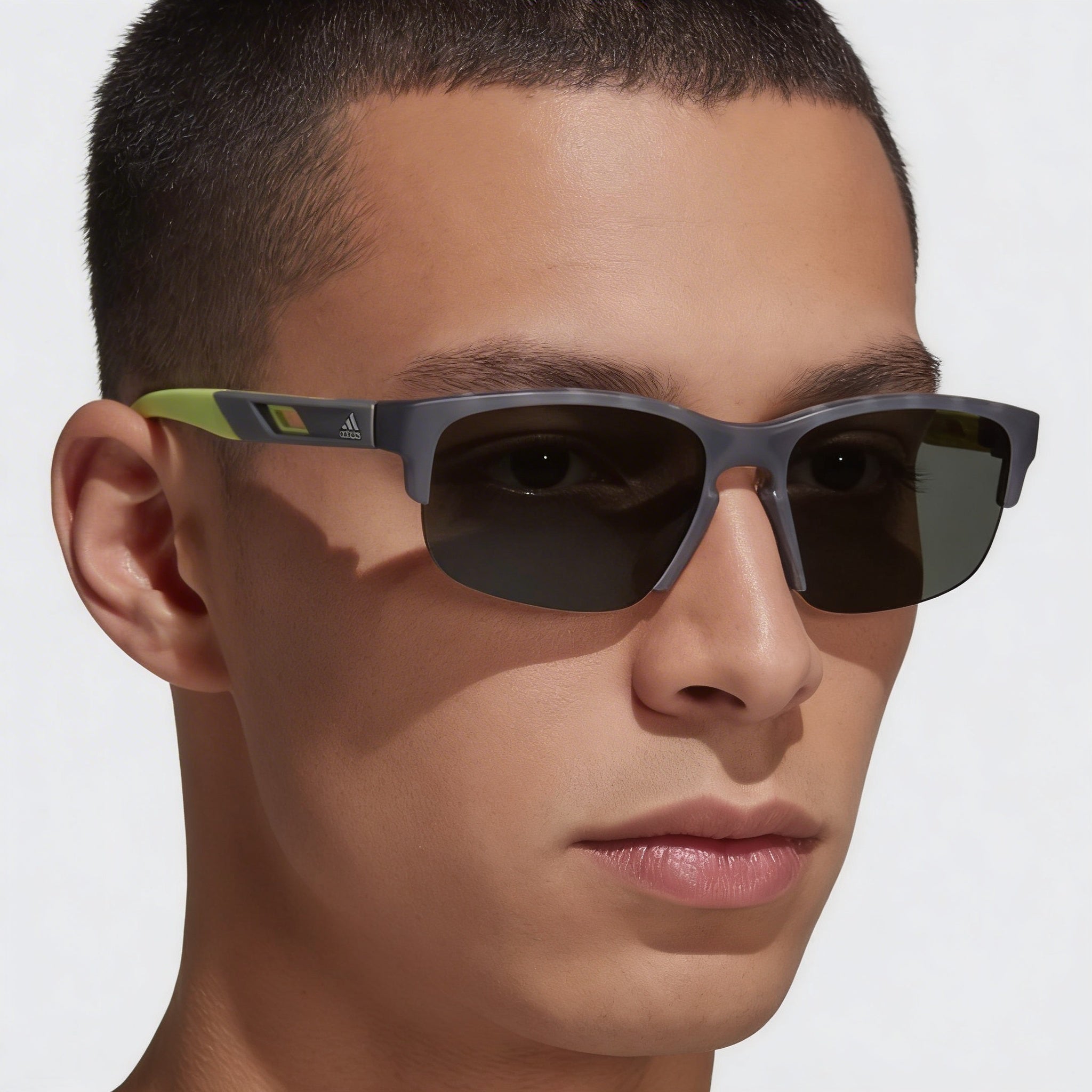 adidas Sp0068 Men's Grey Acetate Frame Smoke Polarized UV Protected Sunglasses 57mm, Photo 5