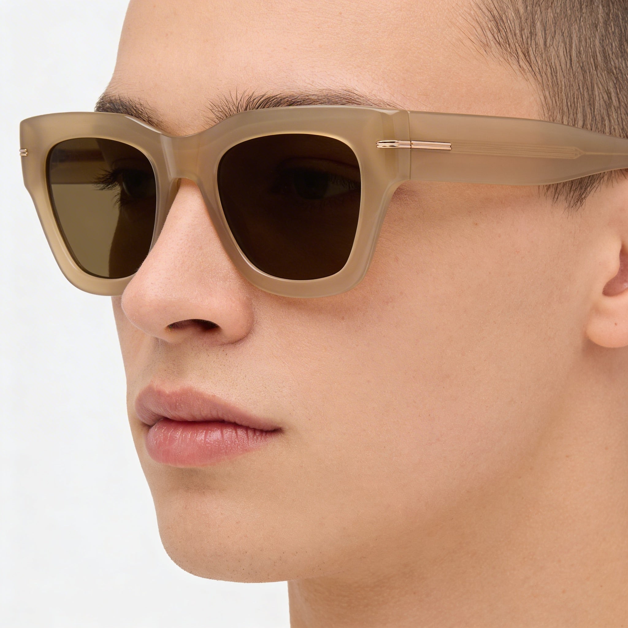 Gafas de sol cuadradas Hugo Boss 1520/S beige unisex, 51 mm, Photo 4