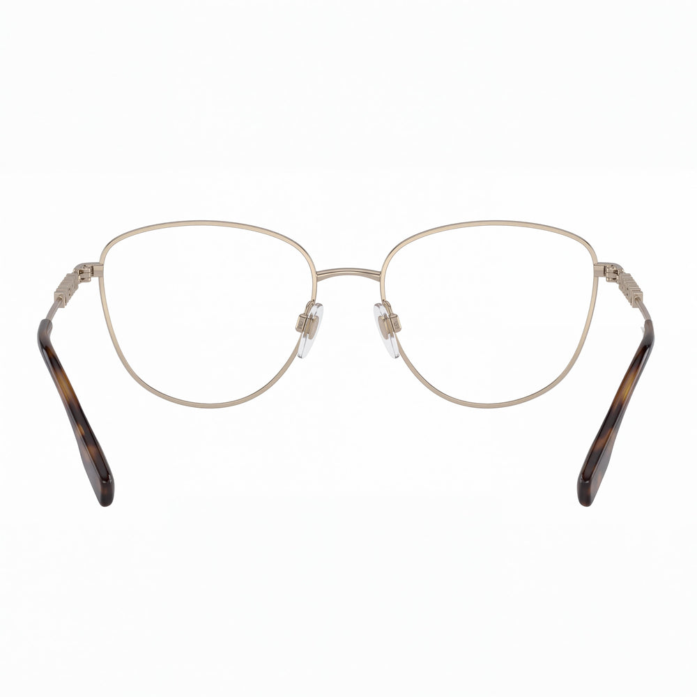 BURBERRY Be 1376 Montura óptica de hombre, oro claro, lista para lentes recetados, con micas de demostración transparentes 55-17-140