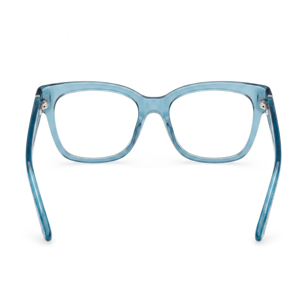 GUESS Women's Gu50233 Plastic Frame Eyewear with Transparent Polycarbonate Lenses in Turquoise Pearl, Size 53-17-140mm