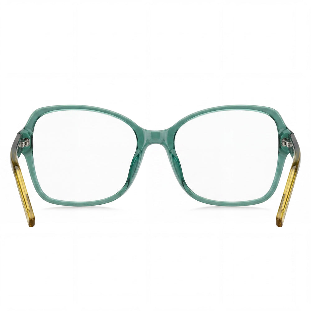 Gafas cuadradas Hugo Boss HG1267 verdes y amarillas para mujer, 53 mm