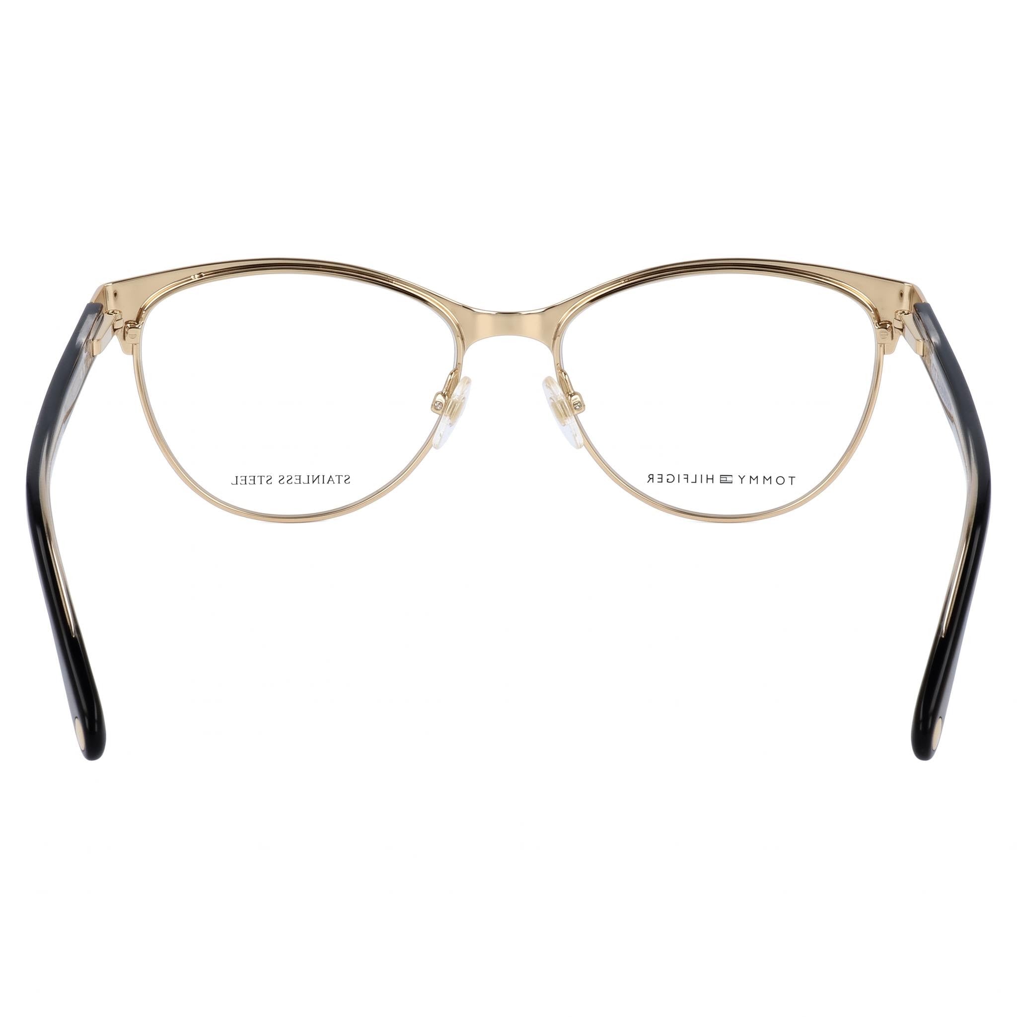 Tommy Hilfiger TH 1886 Women's Eyewear with Stainless Steel Frame, Matte Black Gold Finish, 54mm, Photo 3
