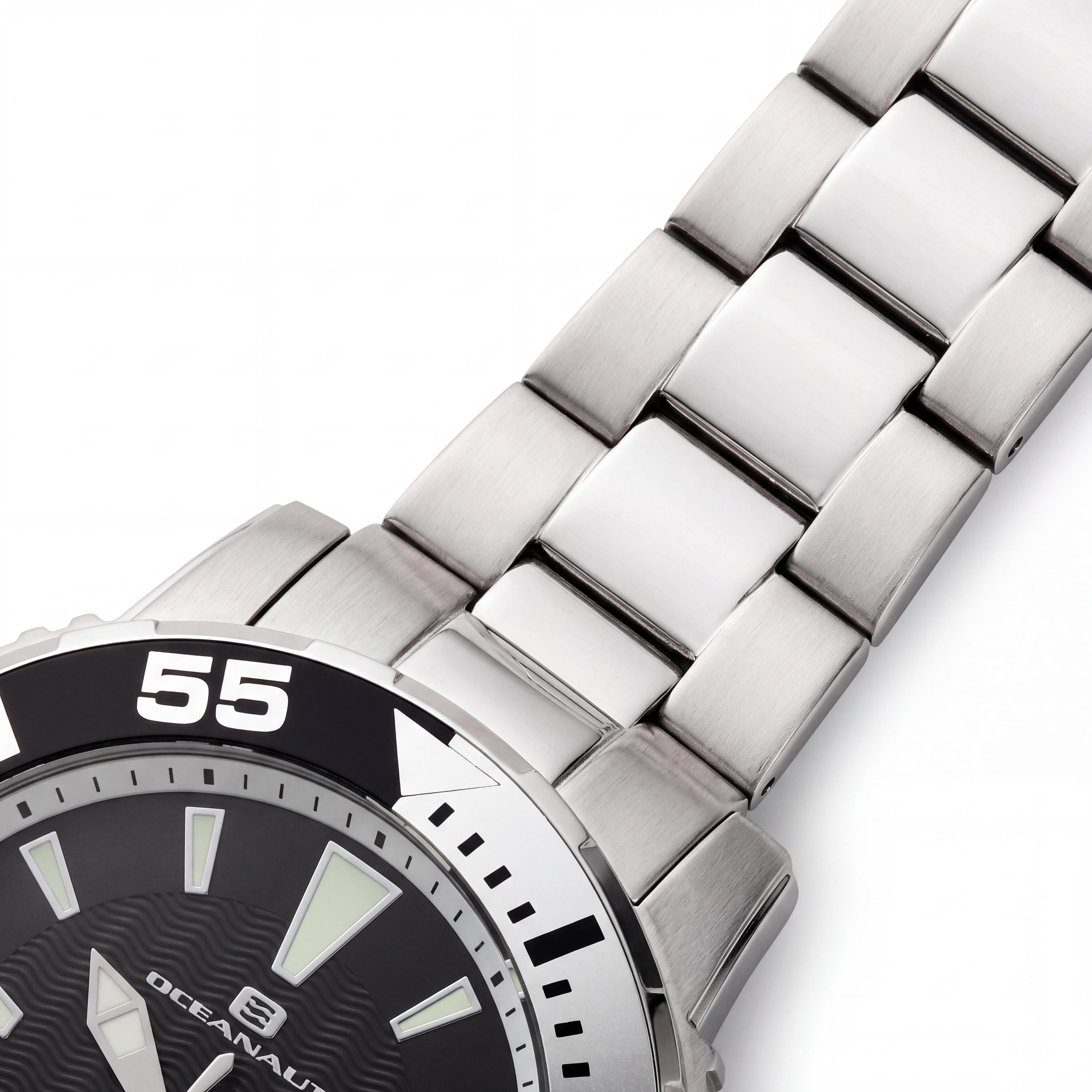 Oceanaut Men's OC2911 Marletta 48mm Black Dial Stainless Steel Watch with Date & Rotating Bezel, Photo 3