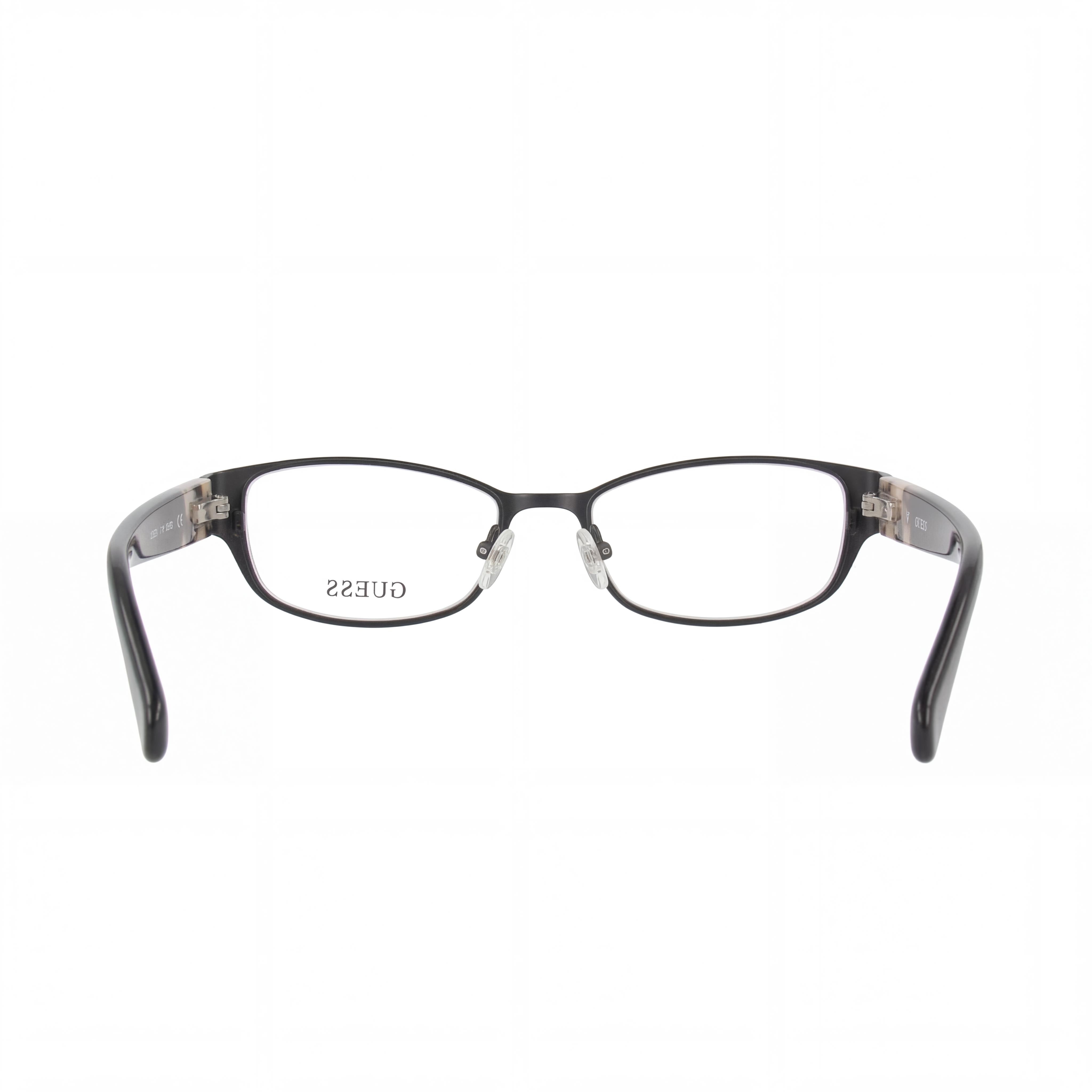 GUESS Gu2412 Women's Round Metal Full-Rim RX-Able Eyeglasses, Satin Black Frame, Lens 52mm Bridge 16mm Temple 135mm, Photo 4