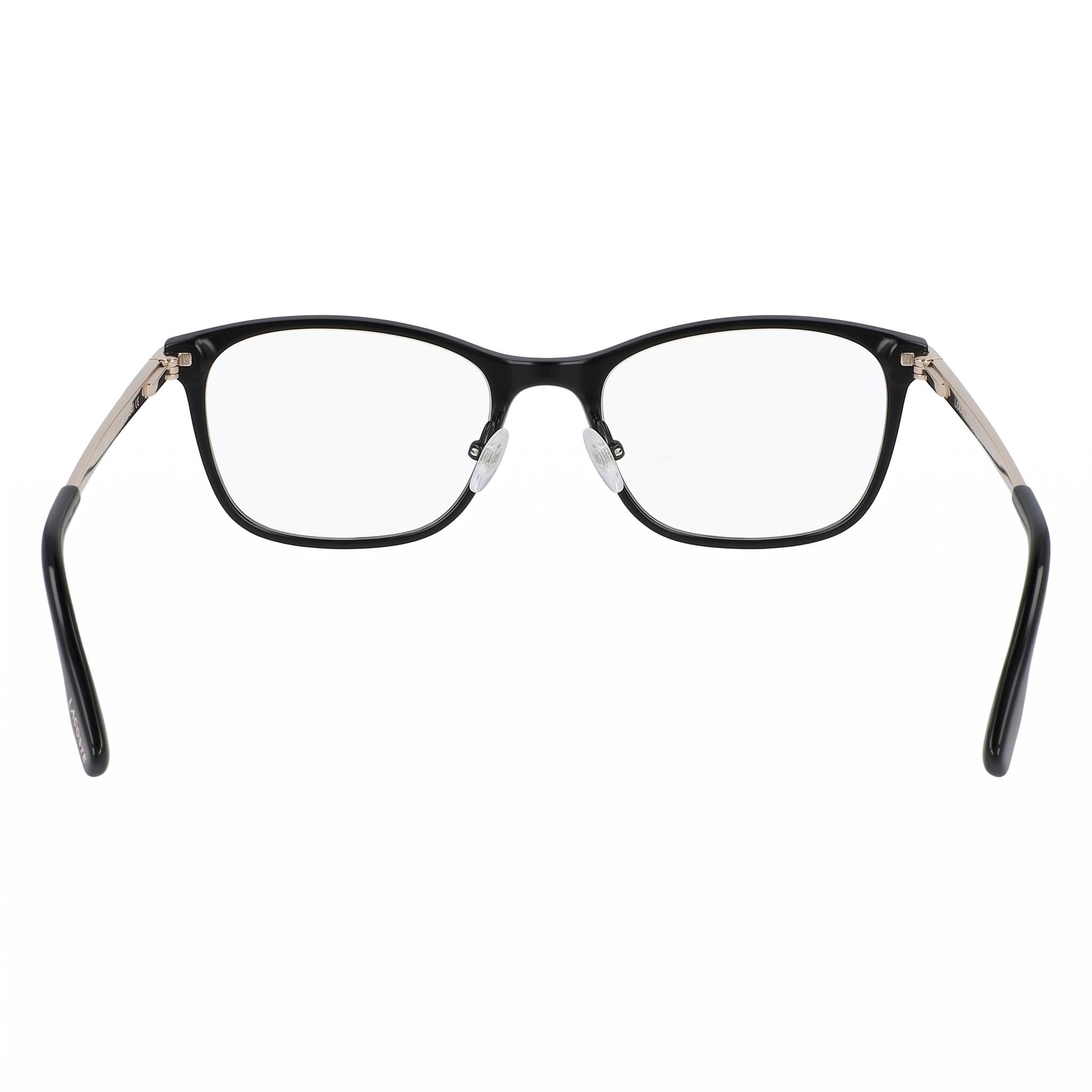 Lacoste CASUAL Women's Square Full-Rim Metal Black Crystal Demo Lenses Eyeglasses 56mm, Photo 4