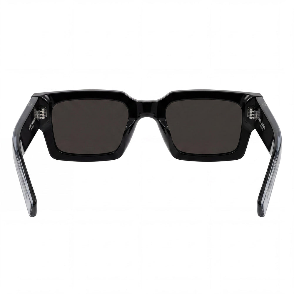 Gafas de sol unisex Yves Saint Laurent SL 572-001 de acetato reciclado negro y gris cristal de 50 mm con protección UV