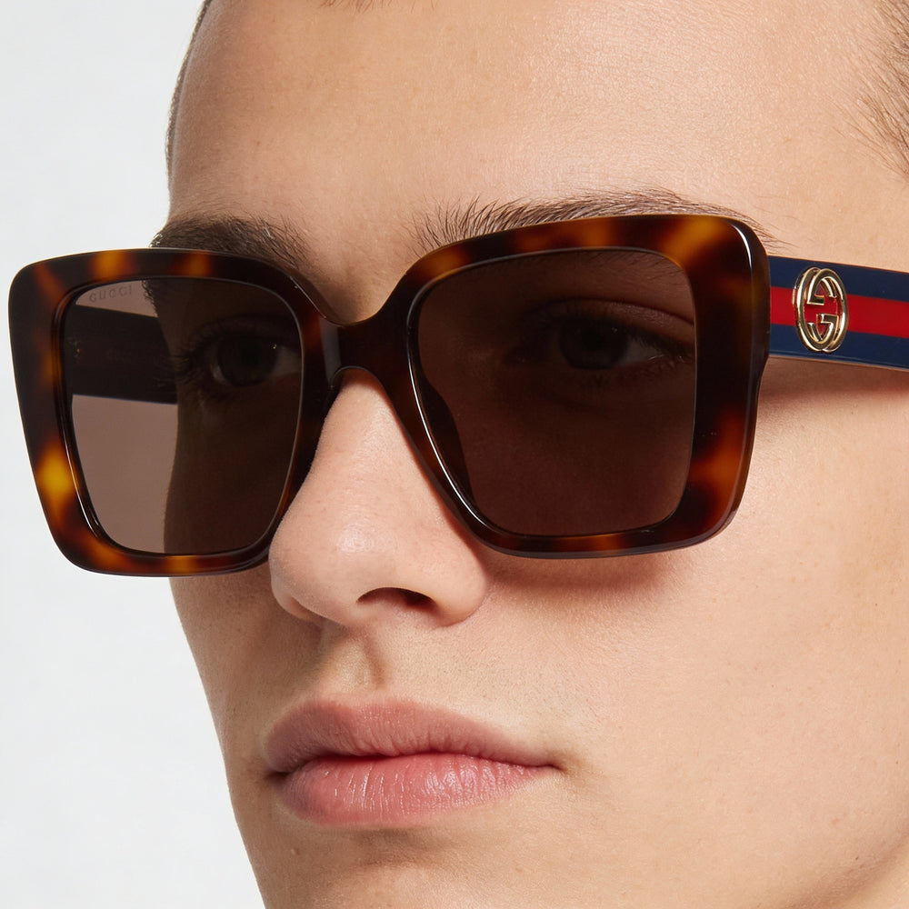 Gucci Modern GG1862S Unisex Black Recycled Eyewear Sunglasses with 52mm Lens, 18mm Bridge, 145mm Temple