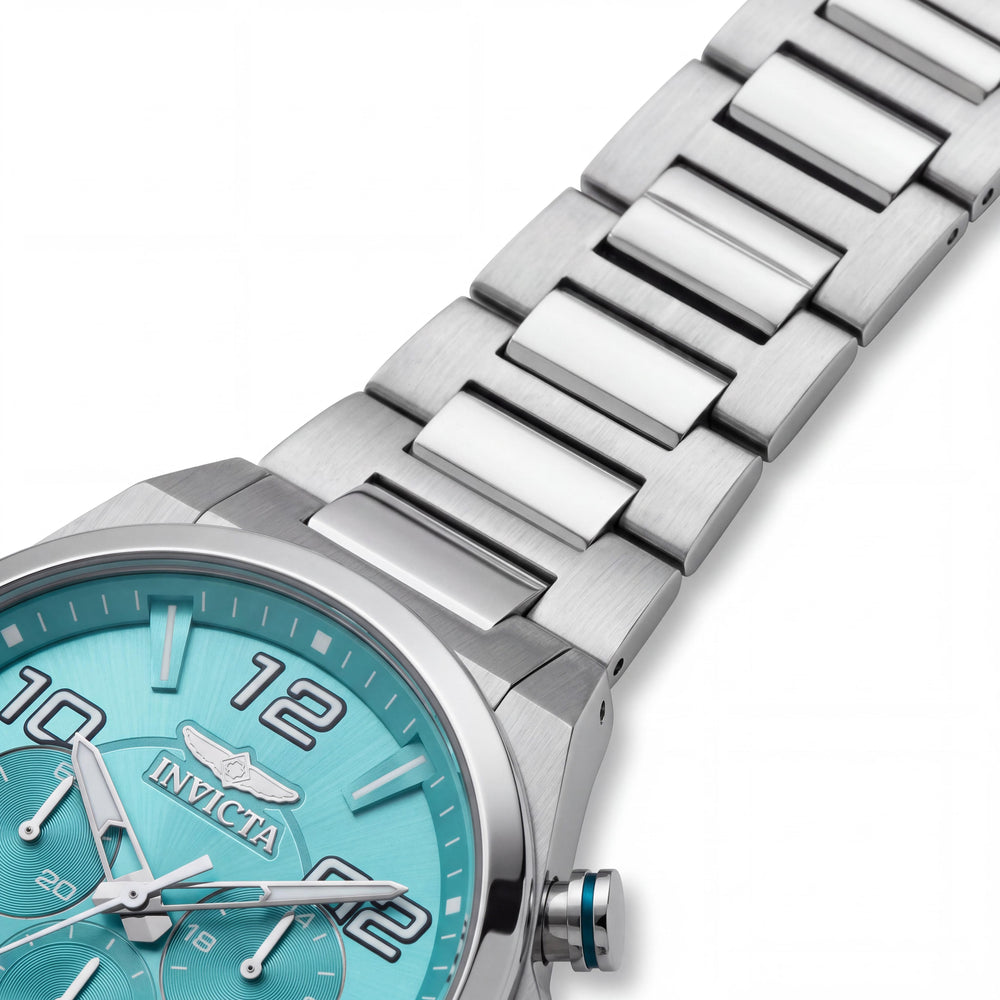 Reloj Invicta Speedway 50425 para hombre, cronógrafo de cuarzo, acero inoxidable, tono plateado, esfera azul, 44 mm