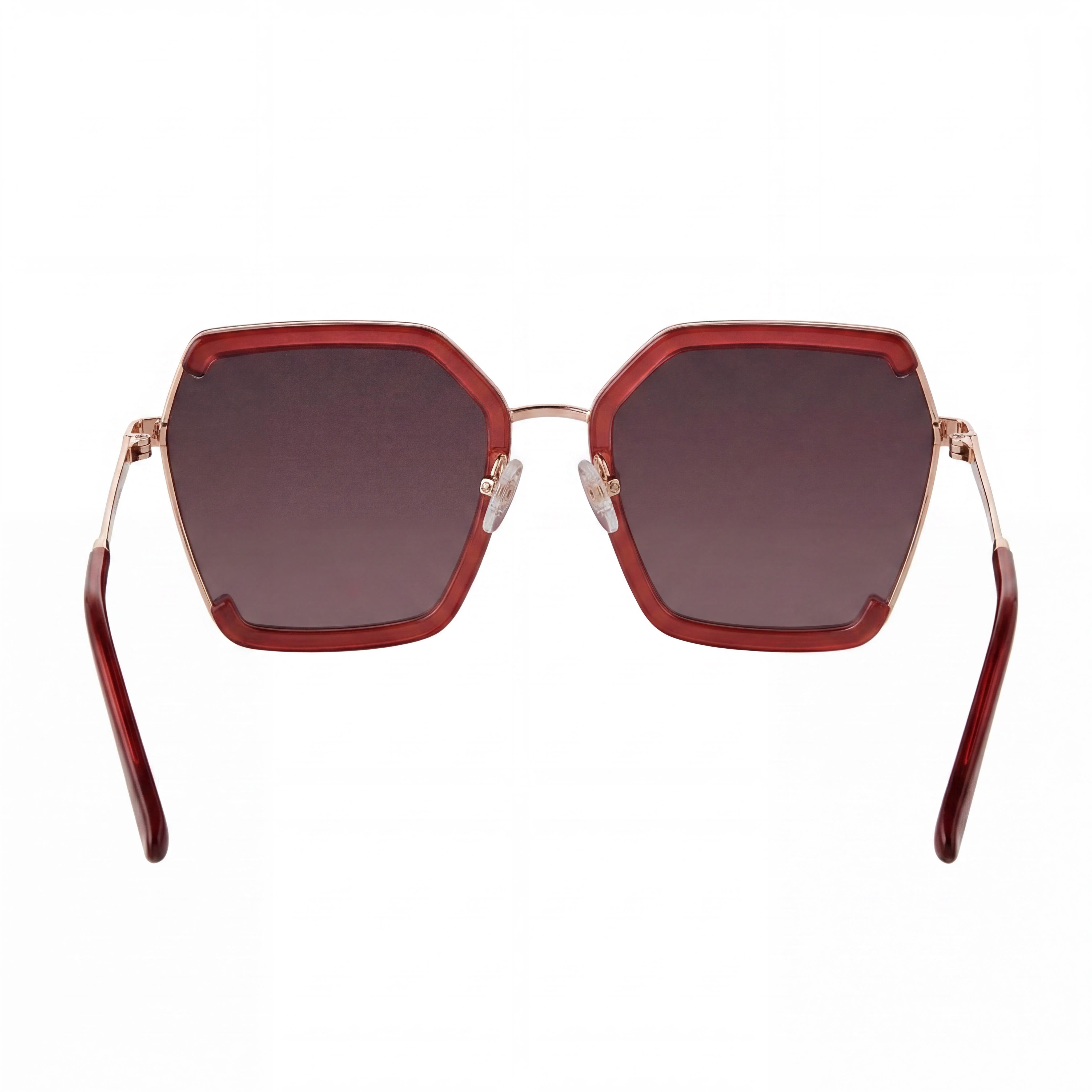 Gafas de sol Guess GF0418 para mujer, diseño de mariposa de metal burdeos brillante, sin polarizar, con degradado de color burdeos y UV400, 58 mm, Photo 3