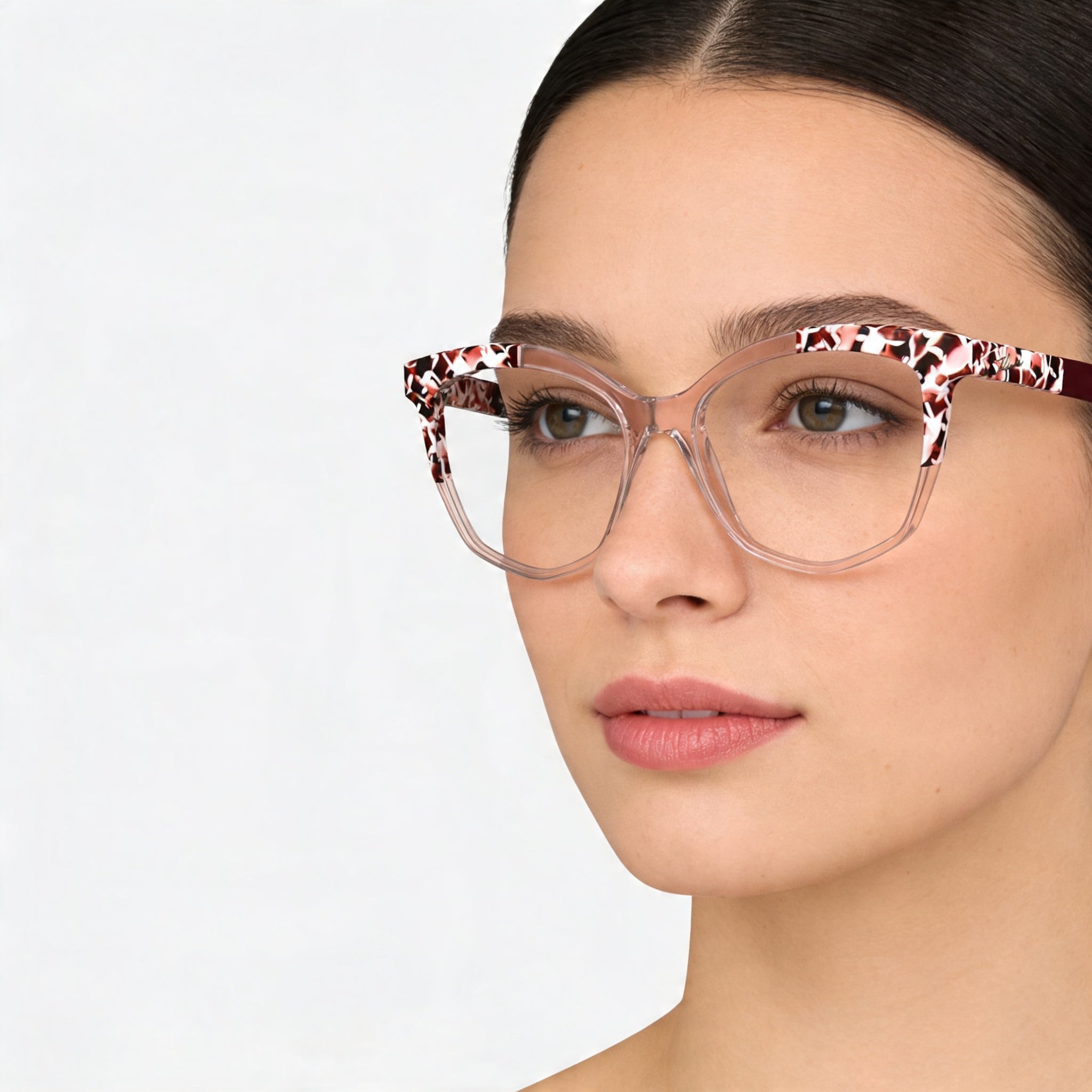 Gafas de acetato color mármol rosa Karl Lagerfeld Kl6154 para mujer, tamaño 55-16-140mm, Photo 5