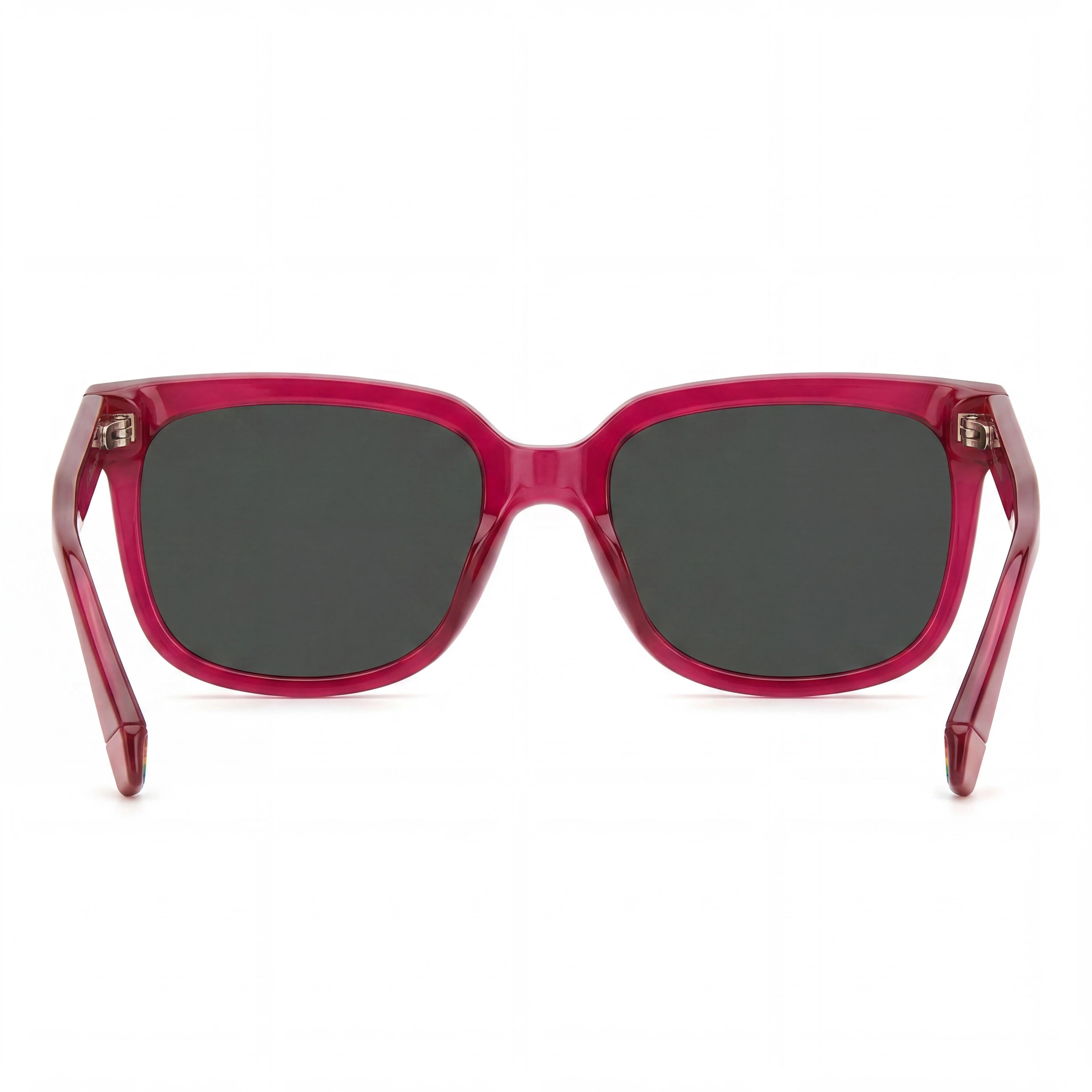 Gafas de sol modernas Polaroid para hombre con montura de policarbonato fucsia y lentes grises no polarizadas UV 400 de 54 mm, Photo 4