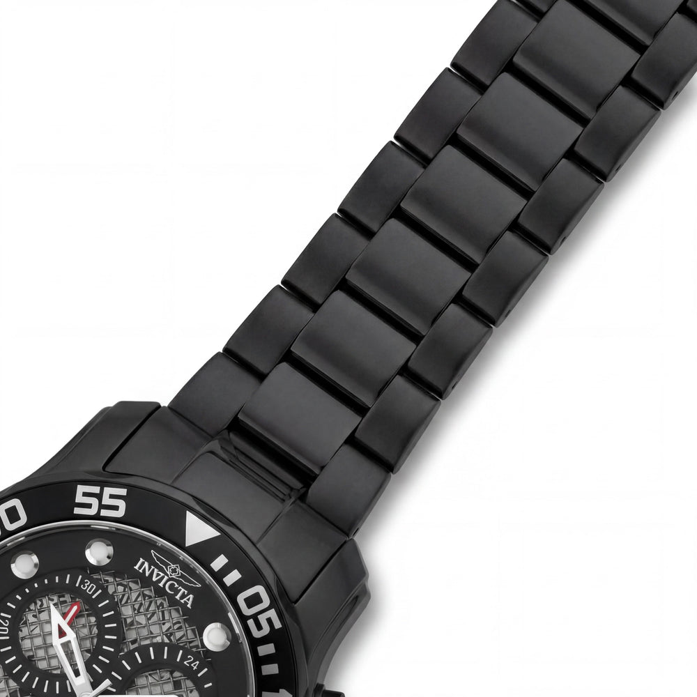 Invicta Pro Diver 19838 Reloj de Pulsera de Cuarzo de Acero Inoxidable con Baño de Iones Negros para Hombre, Caja de 49mm, Sumergible 300m