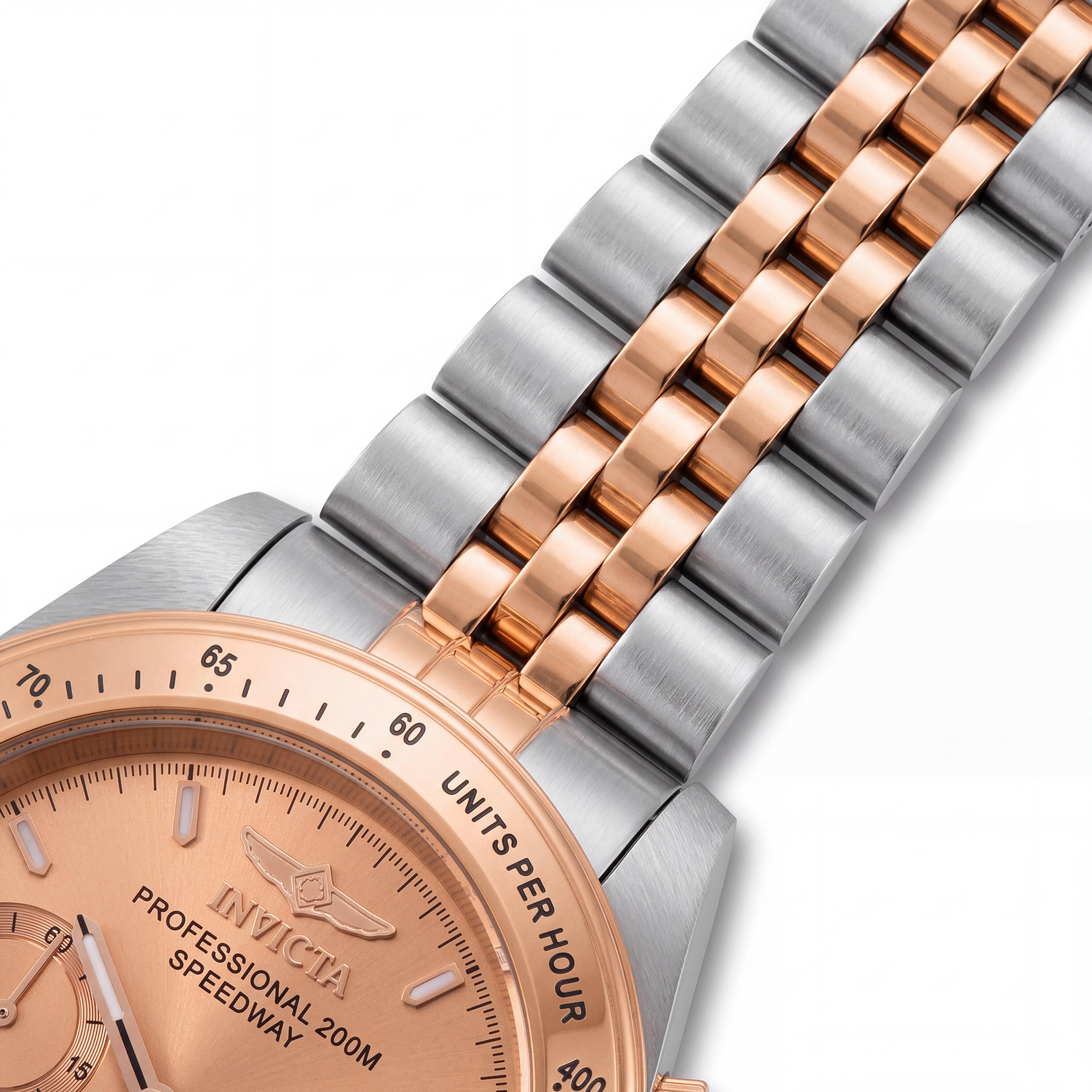 Invicta 30994 Men's Quartz Watch, Two-Tone Rose Gold & Silver, Glow In The Dark Dial, Scratch Resistant Mineral Crystal, Photo 3