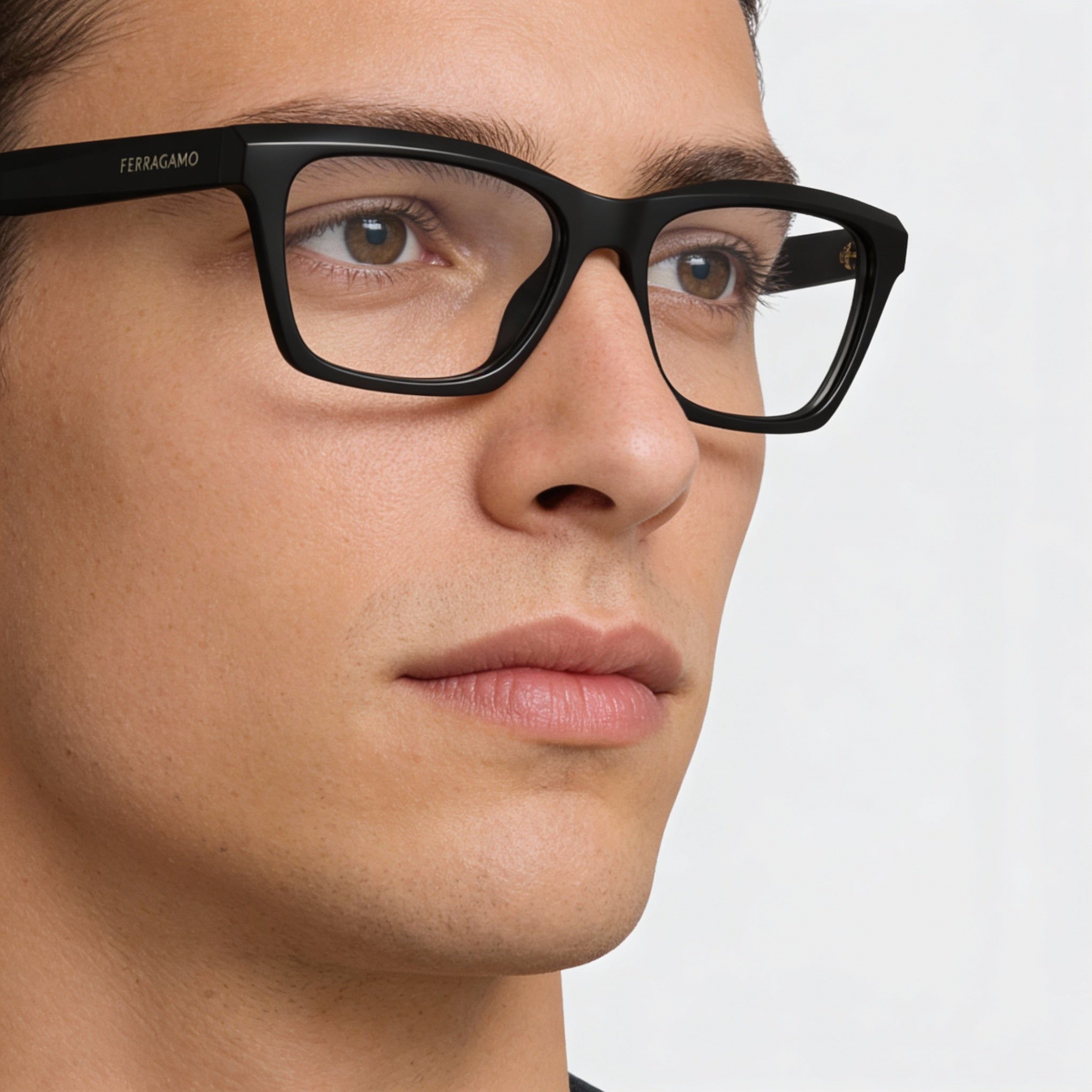 Gafas de sol Salvatore Ferragamo SF2986 para hombre con montura de acetato negro y lentes de policarbonato negro de 53 mm, Photo 2